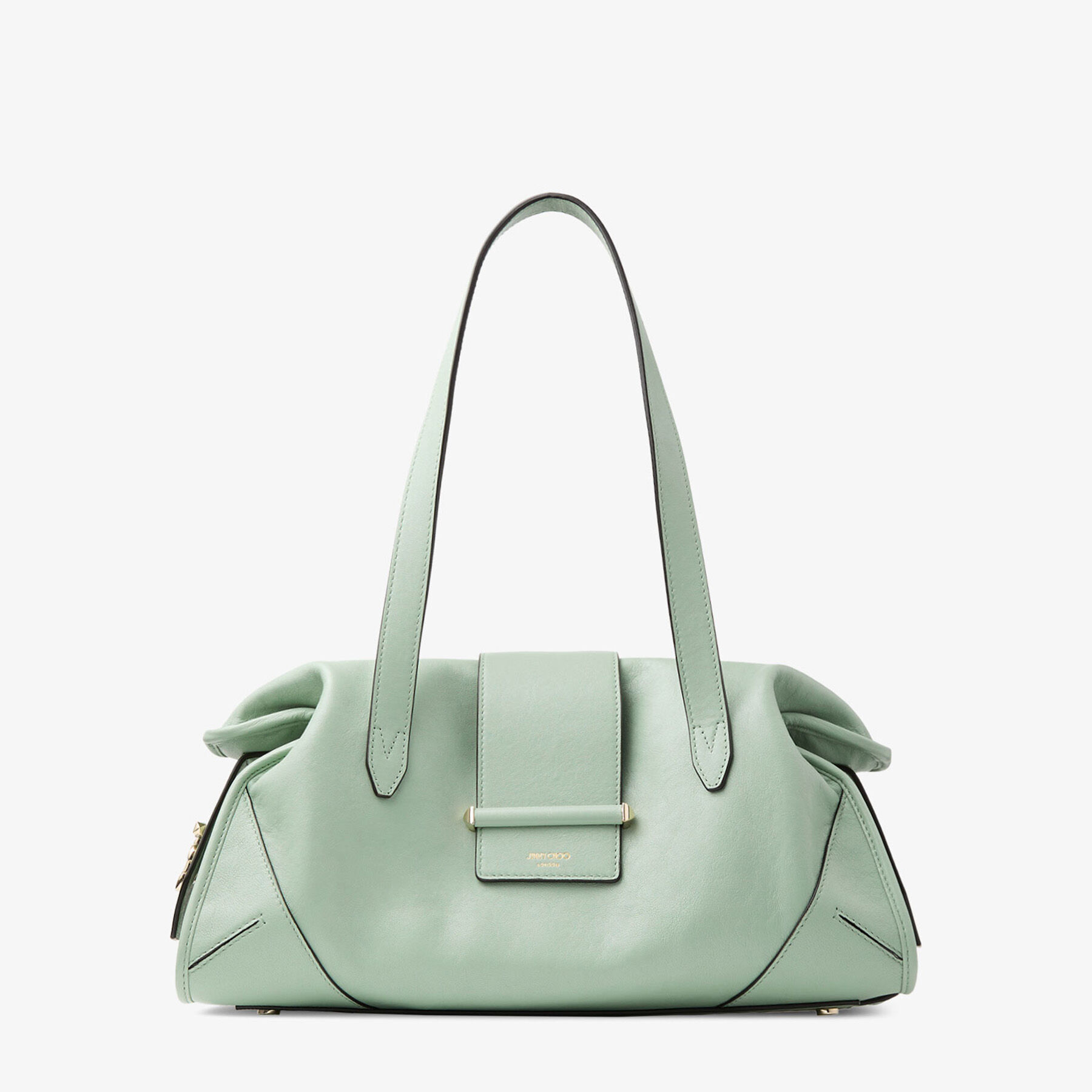 Bar Holdall Medium | Verde Biker Leather Holdall Bag | JIMMY CHOO