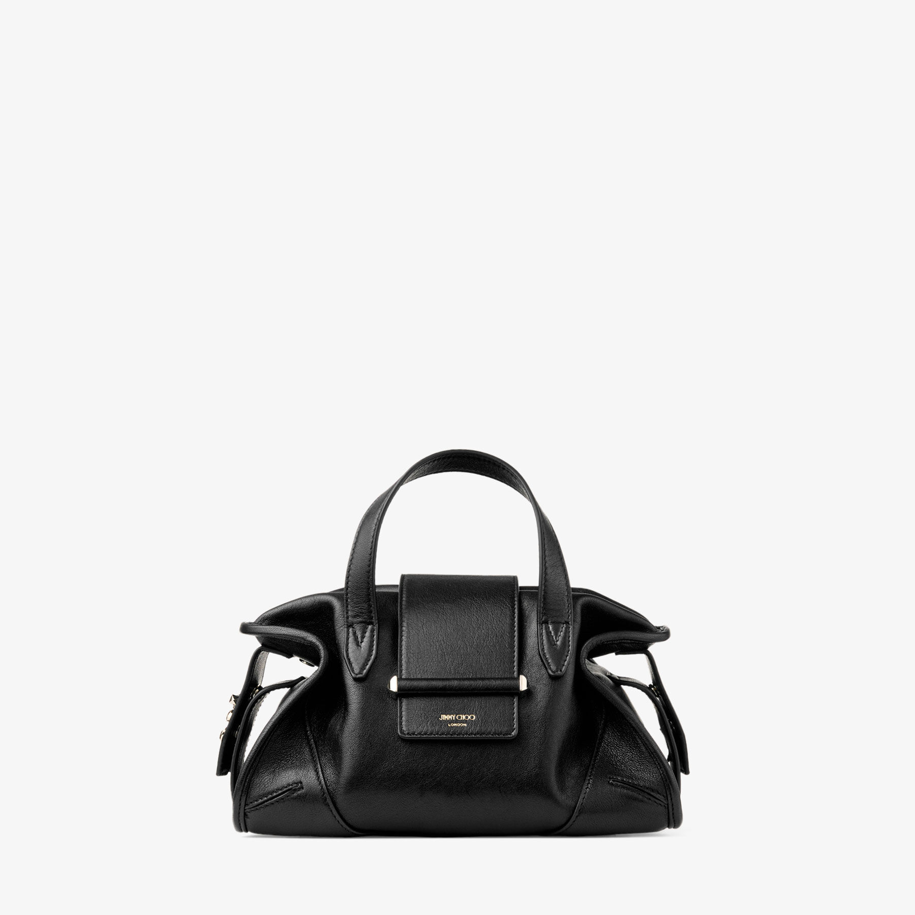 Bar Holdall Small | Black Biker Leather Holdall Bag | JIMMY CHOO