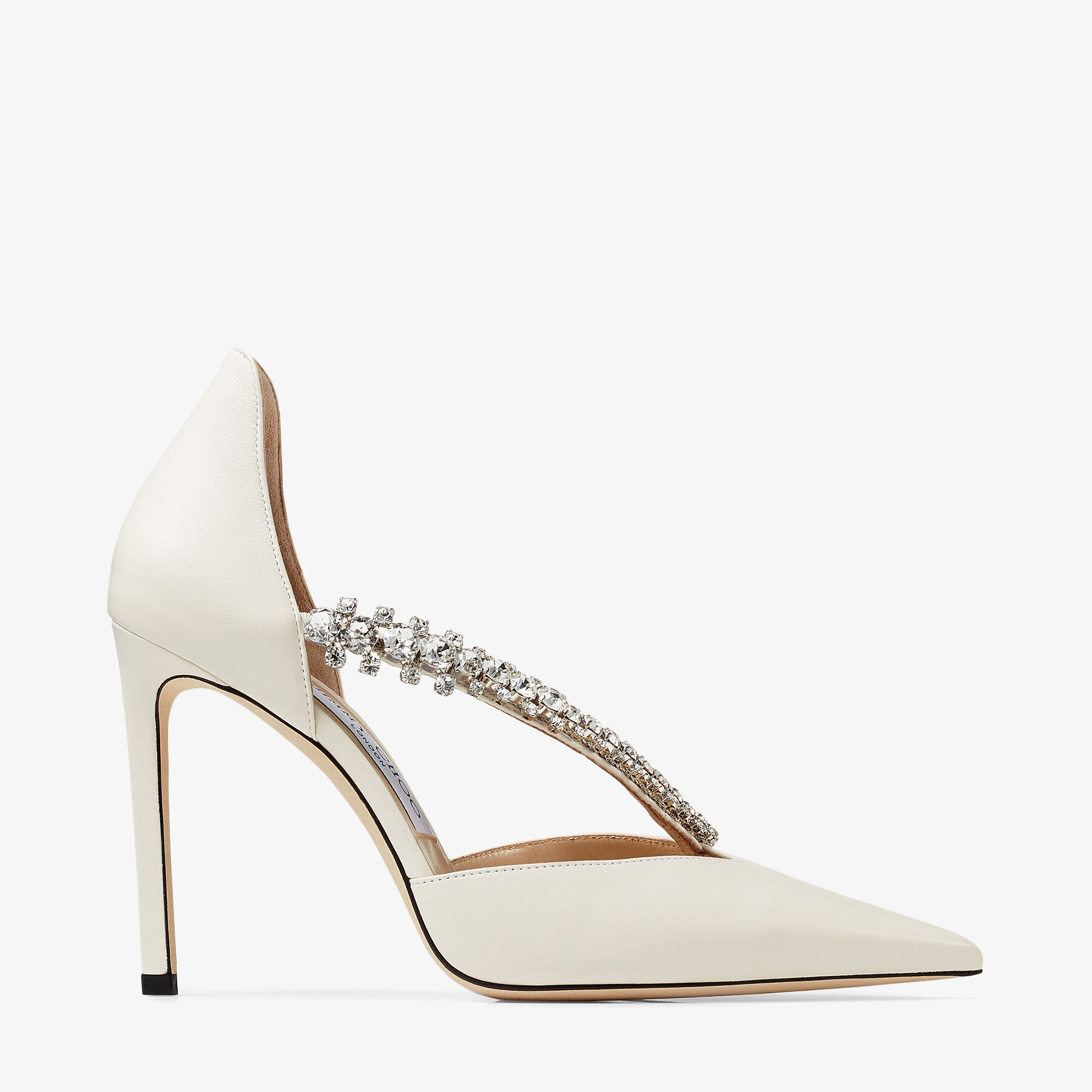Jimmy Choo Bee 100 ジミーチュウ Ballet Pink Suede Pumps with Crystal Embellishment | BEE 100