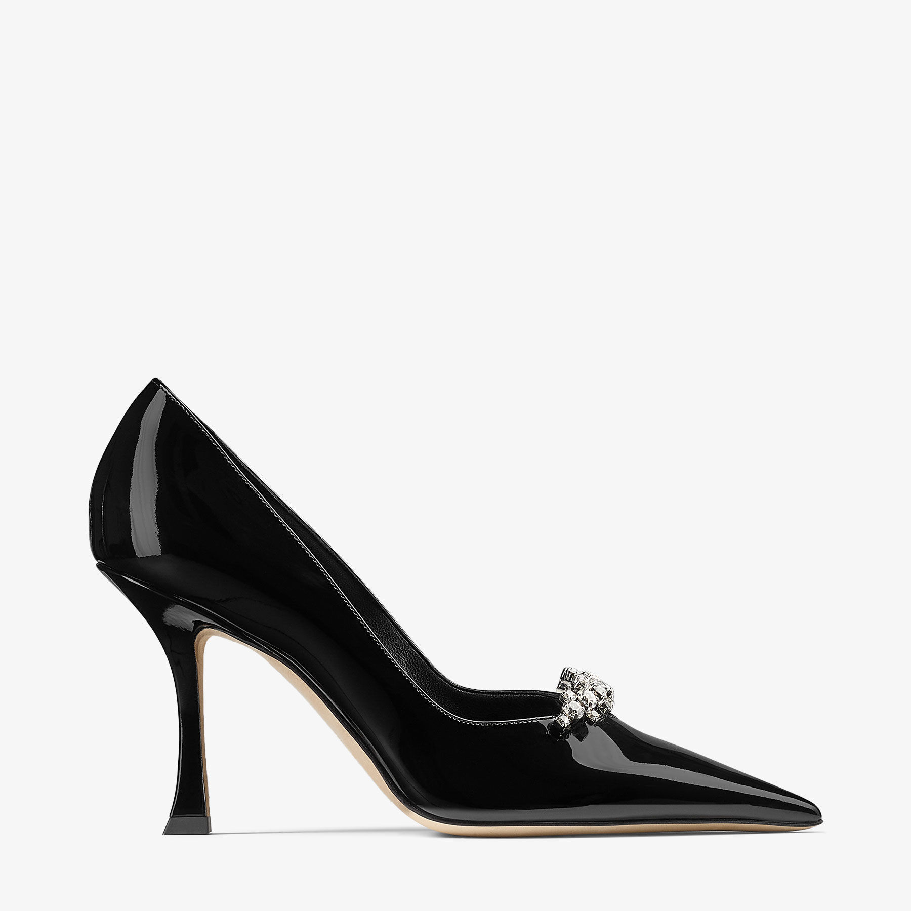 Belinda Pump 90 | Black Patent Leather Pumps | JIMMY CHOO