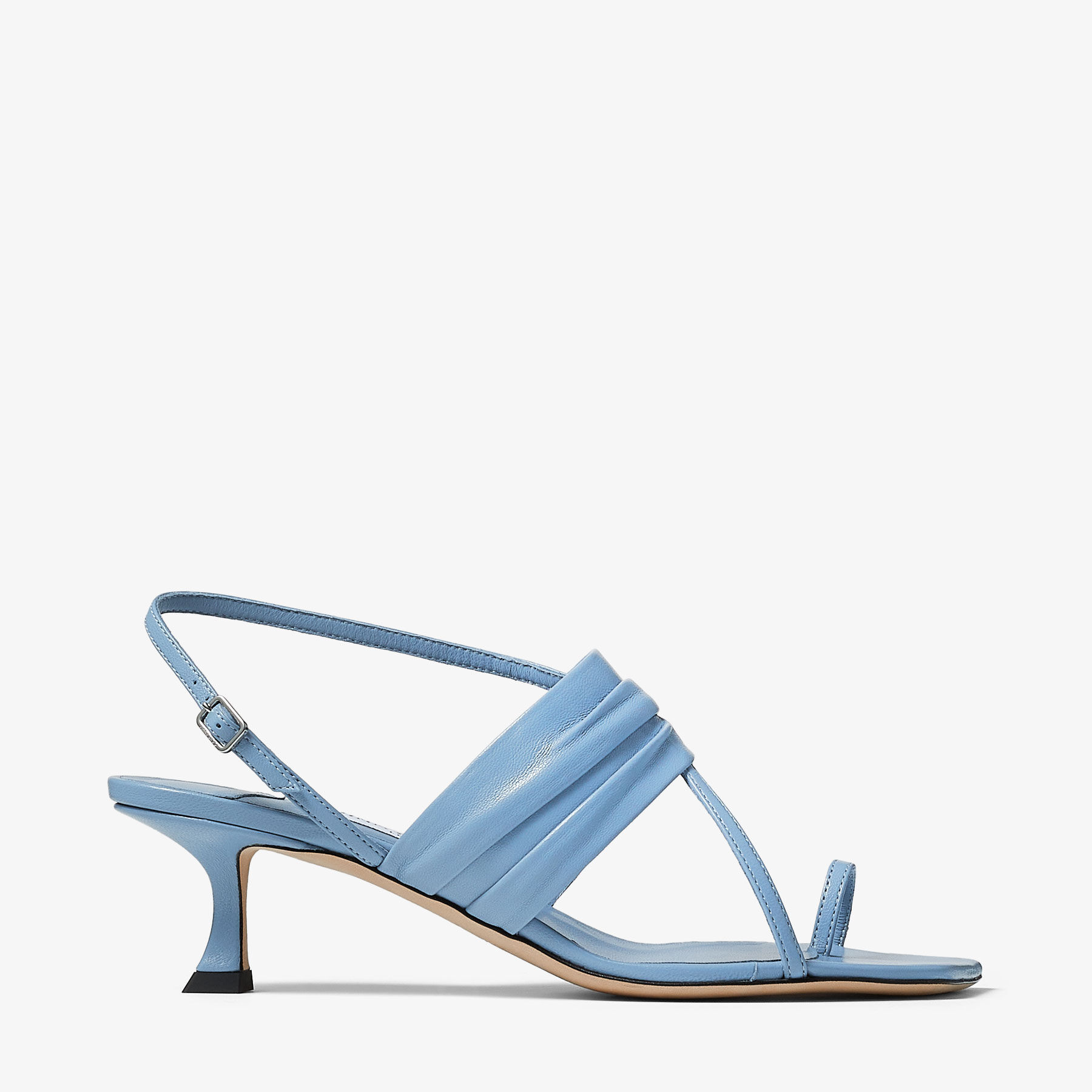 ジミーチュウ BEZIERS 50 レザー サンダル Jimmy Choo sandals Smoky Blue Nappa Leather Sandals| BEZIER 50 | Beach
