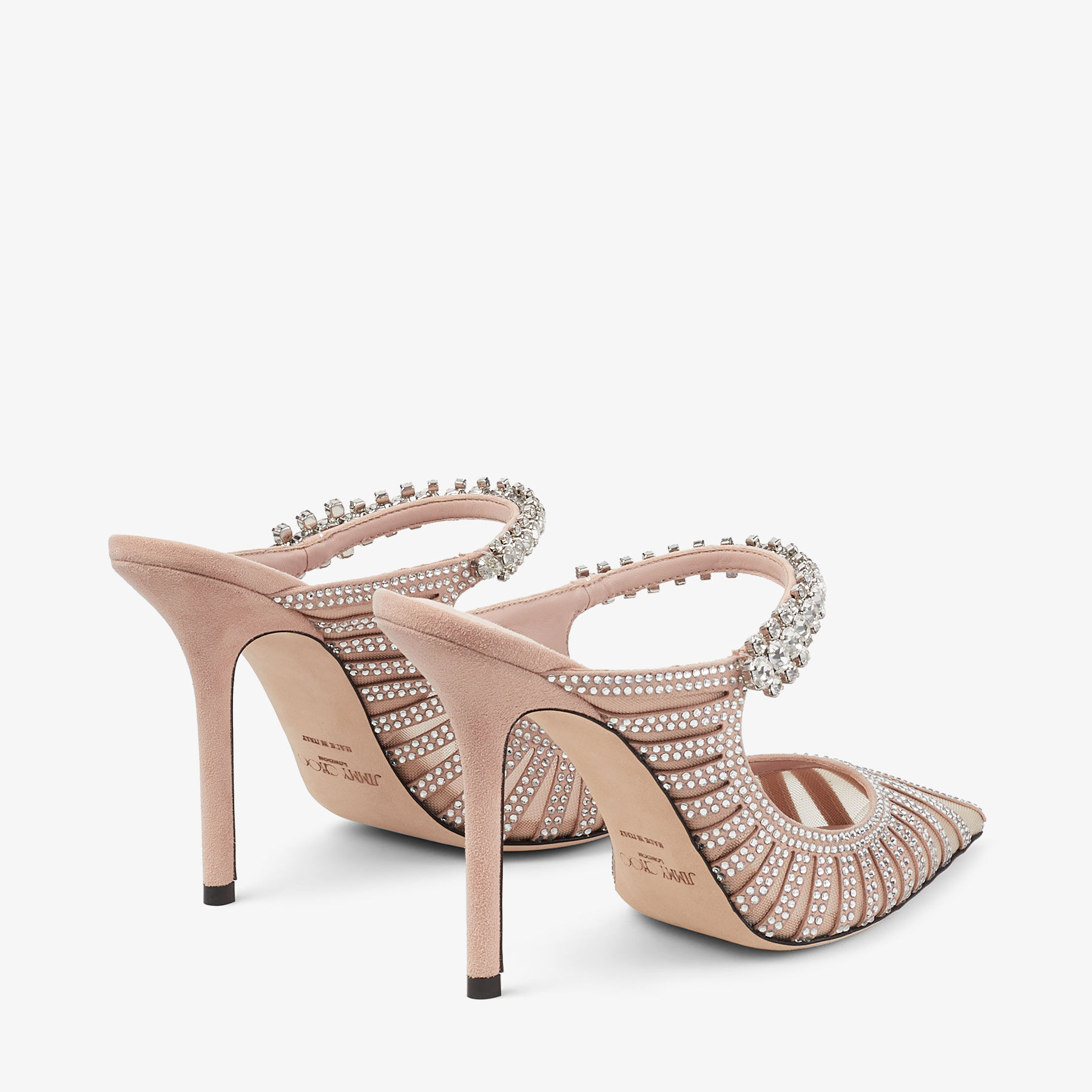 JIMMY CHOO BING100CNQROSEPINK 関税送料込 Jimmy Choo Bing 100 Embellished Mules in Pink | Lyst