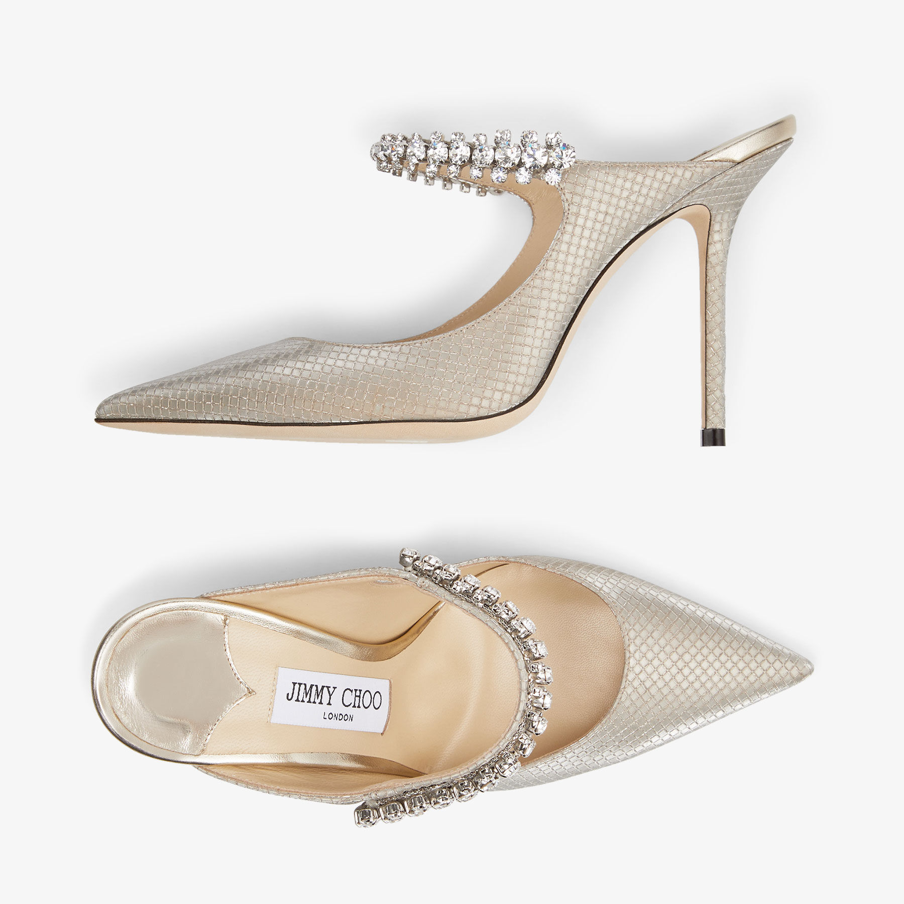 期間限定・お買い得商品: |産地直送 | 100 Bing Champagne Strap Crystal with Mules Fabric Glitter 靴