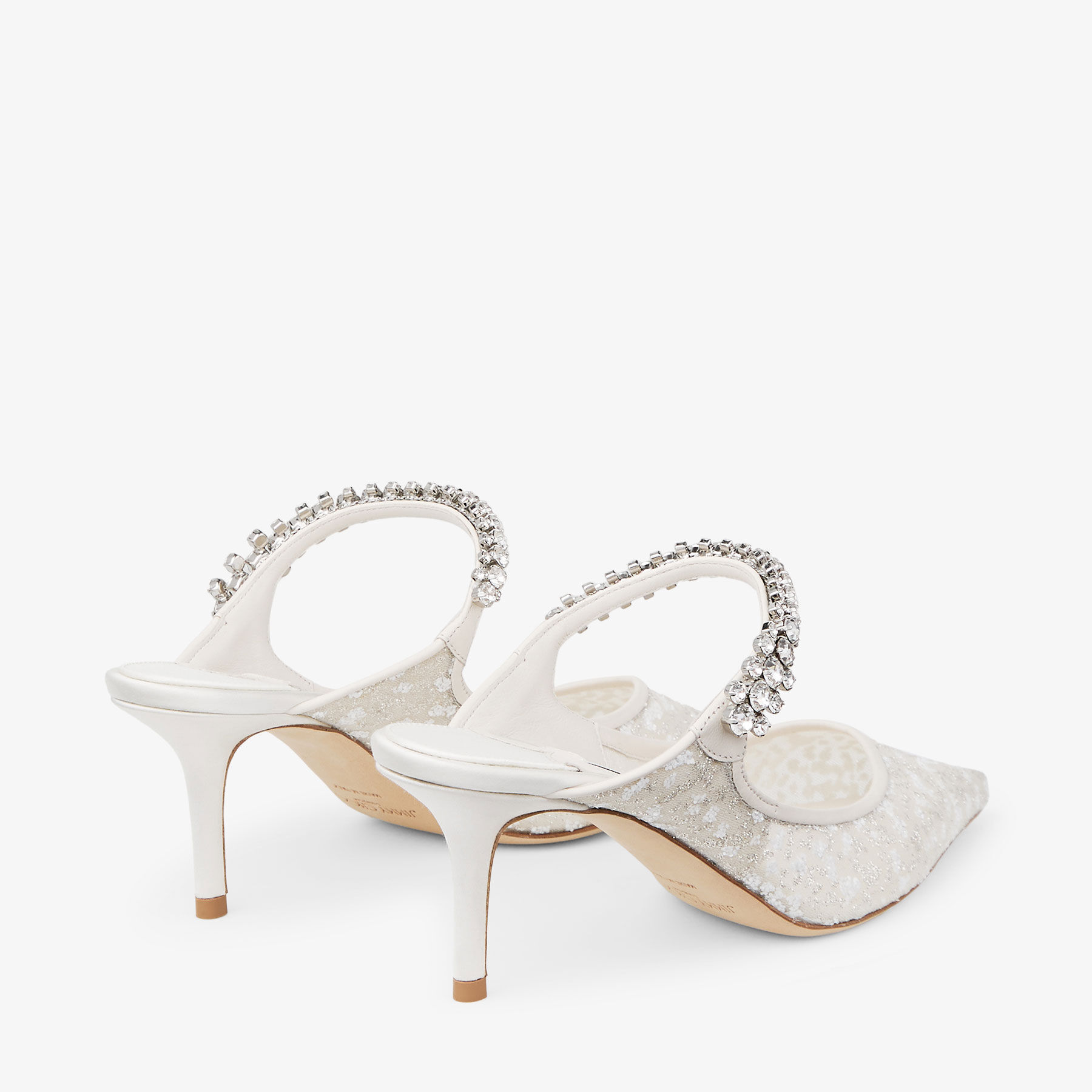 Bing 65 | Silver and White Cloudy Glitter Tulle Pumps | JIMMY CHOO