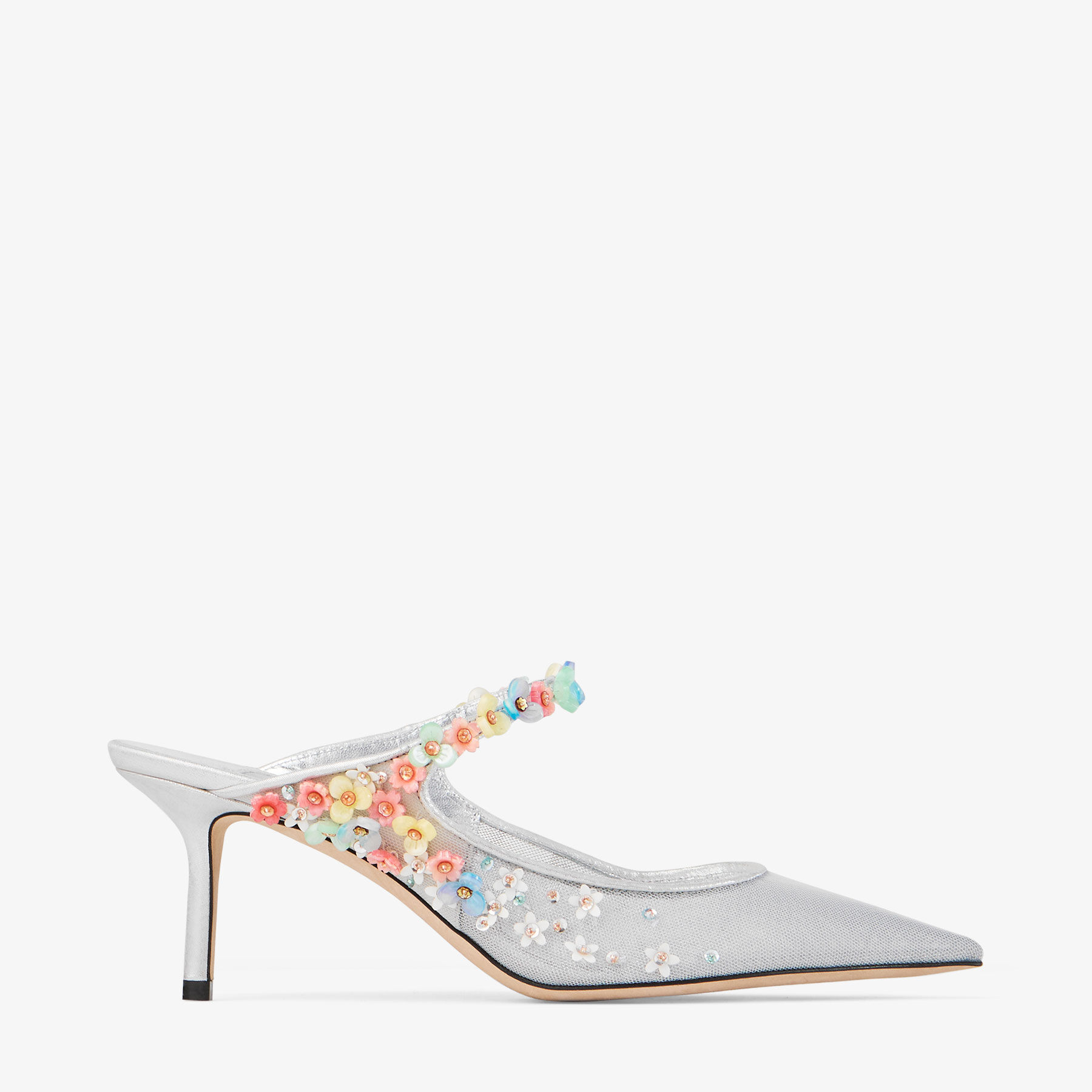 【関税&送料込】Jimmy Choo Silver Mesh Daisy Mules Jimmy Choo Silver Mesh Daisy Mules | italist