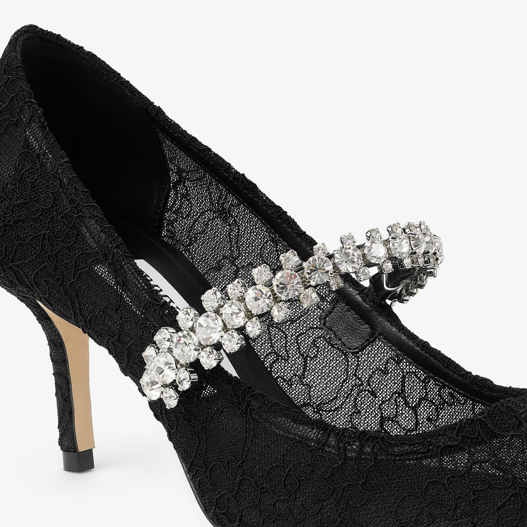 Bing Pump 65 | Black Lace Pumps with crystals | JIMMY CHOO