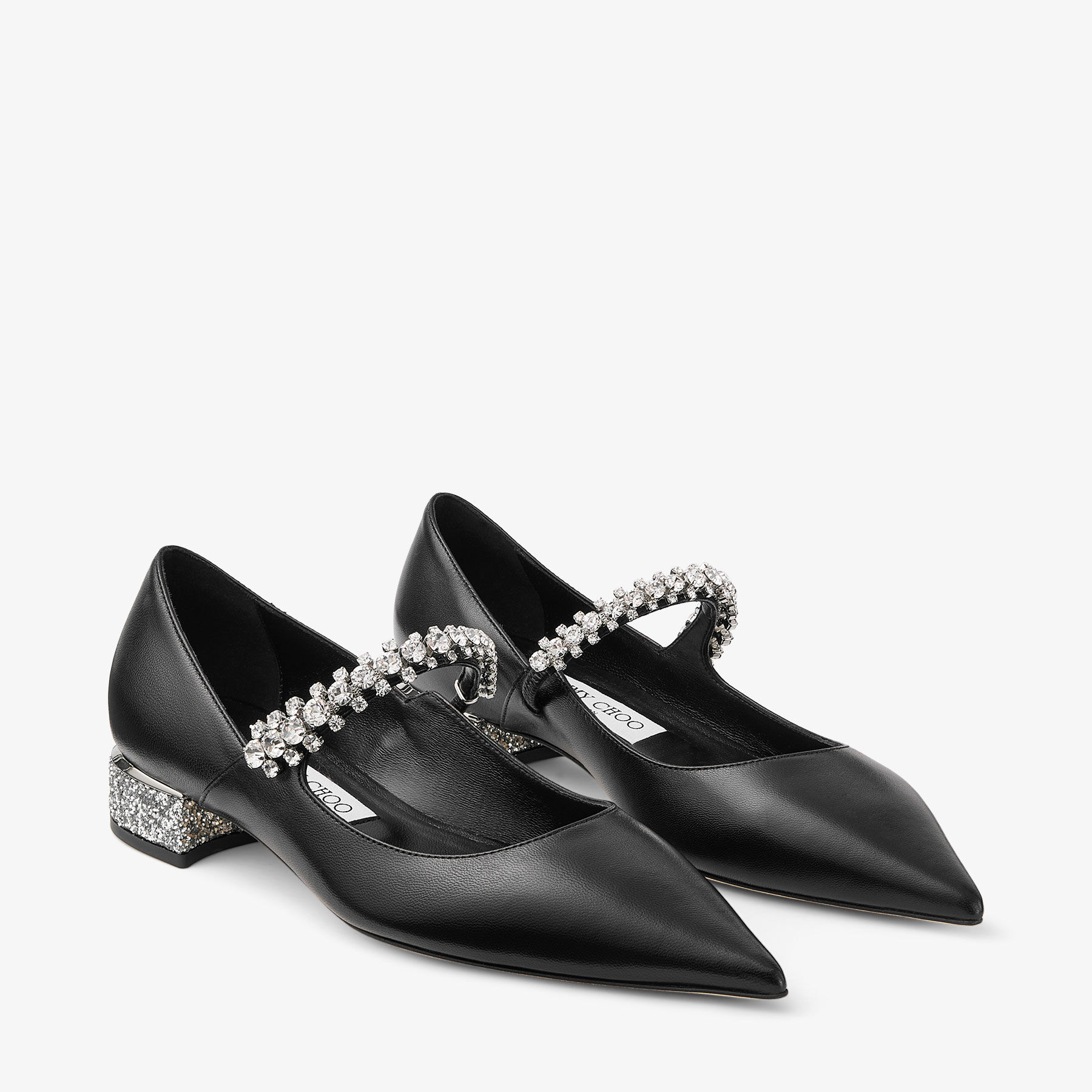 Bing Pump Flat | Black Nappa Leather Flats | JIMMY CHOO