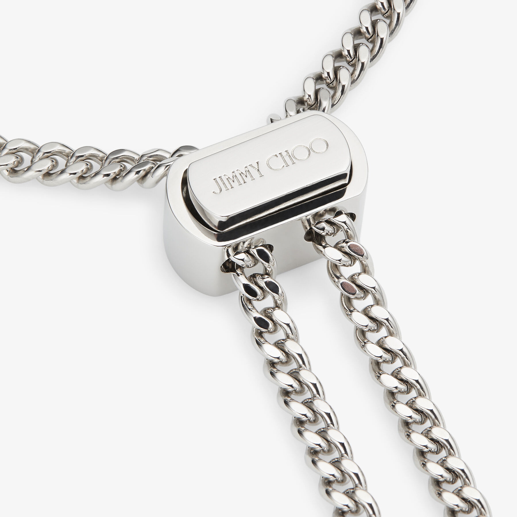 Silver-Finish Metal Bracelet with Pearl and JC Charm | Bon