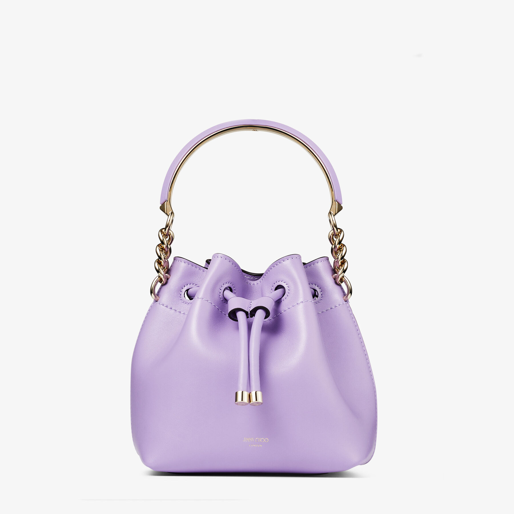 【Jimmy Choo】Bon Bon SOFT SHINY CALF バケットバッグ BON BON BUCKET/S | Wisteria Soft Shiny Calf Leather Bucket