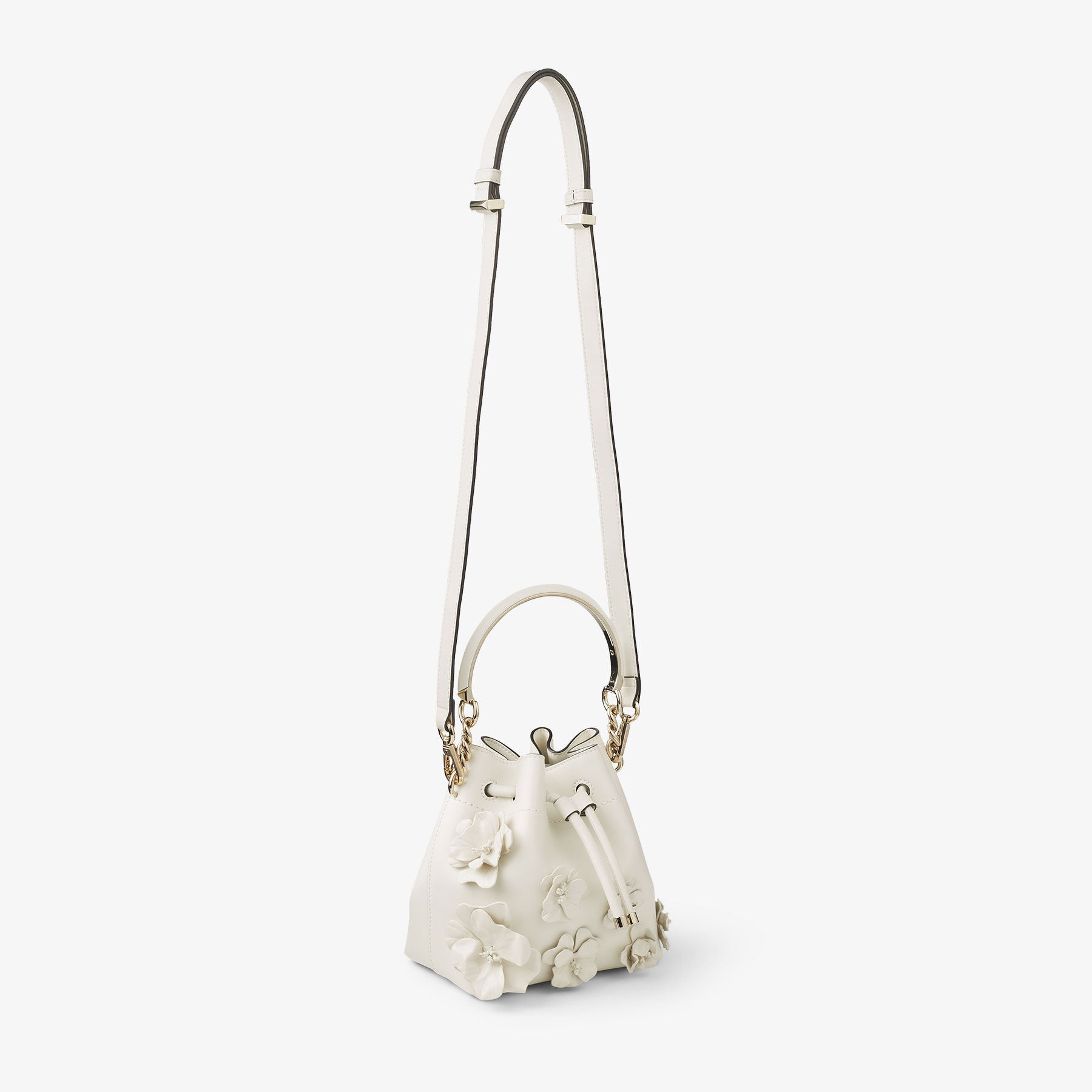 Bon Bon Bucket S | Latte Calf Leather Mini Bucket Bag with