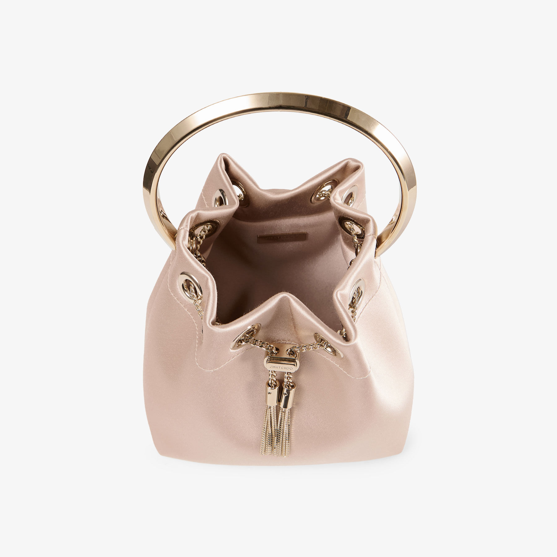 Bon Bon | Macaron Satin Bag with Metal Handle | JIMMY CHOO