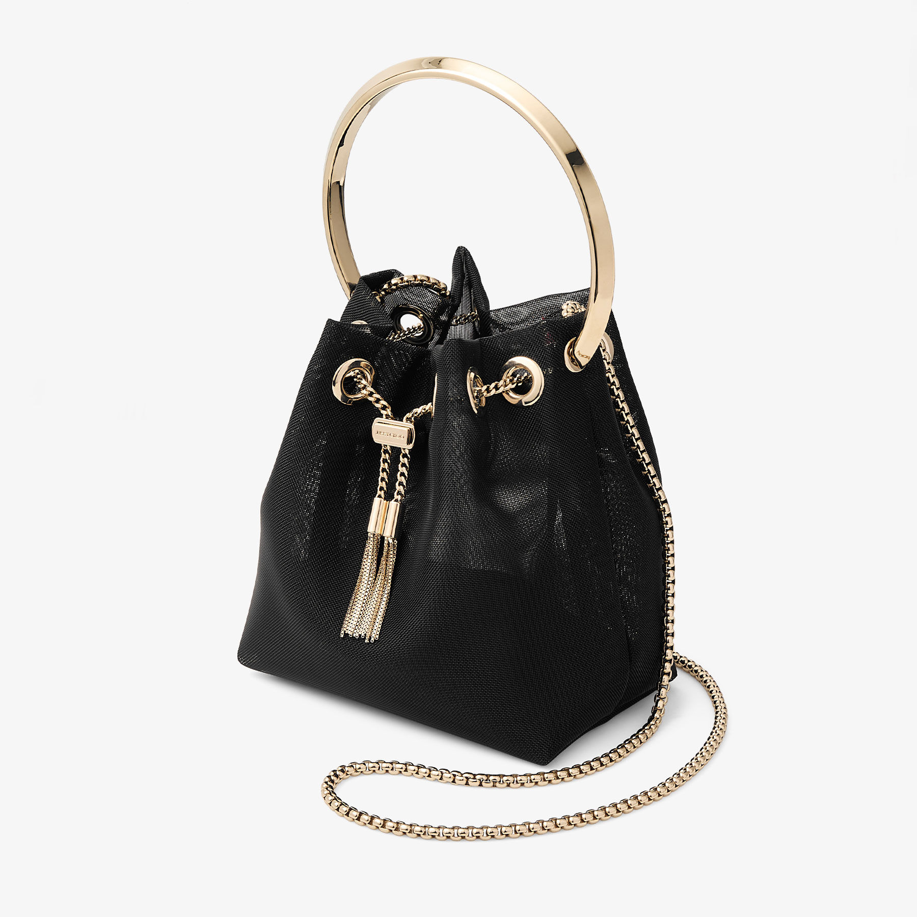 Bon Bon | Black Mesh Bag | JIMMY CHOO