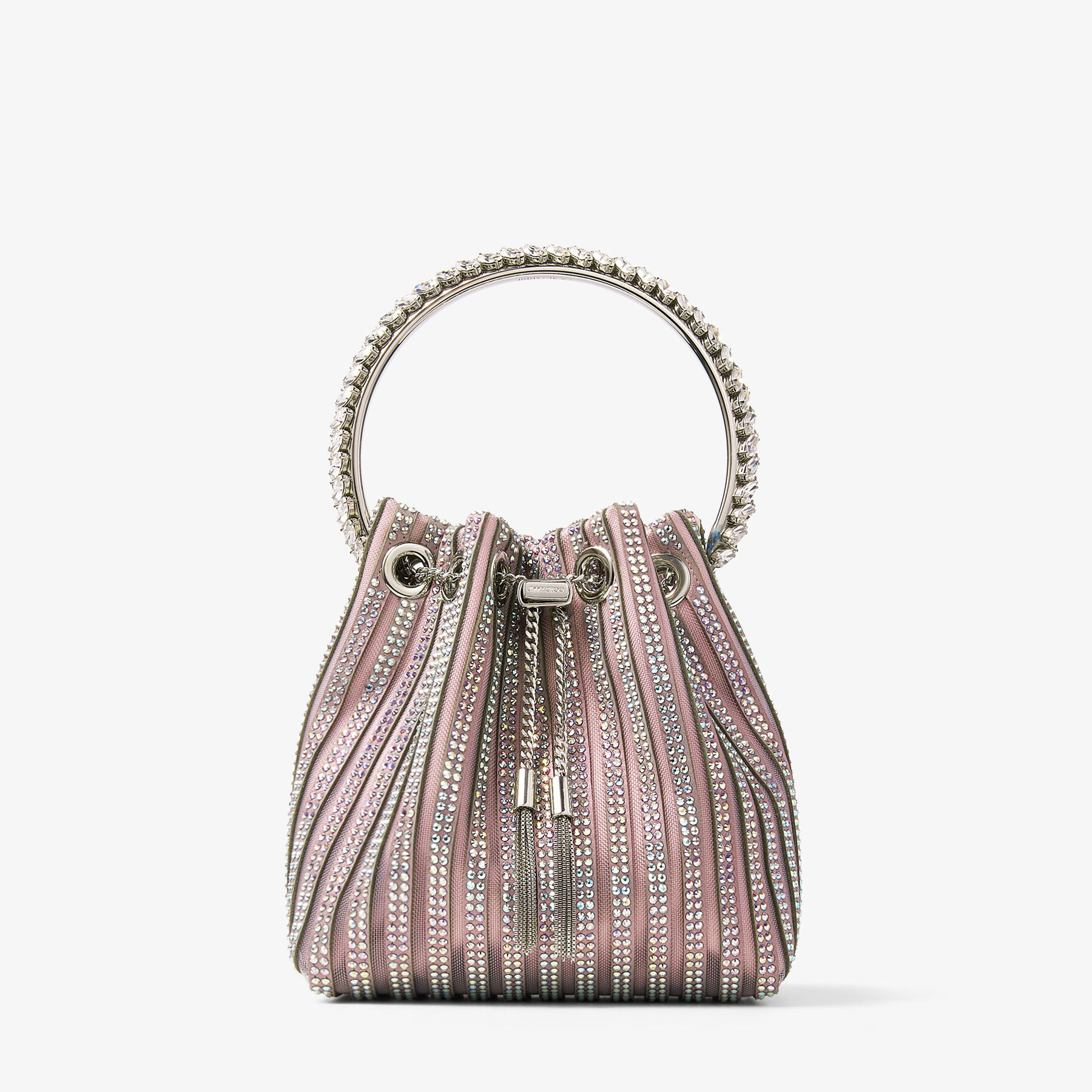 Bon Bon | Rose Suede Crystal Bag| JIMMY CHOO