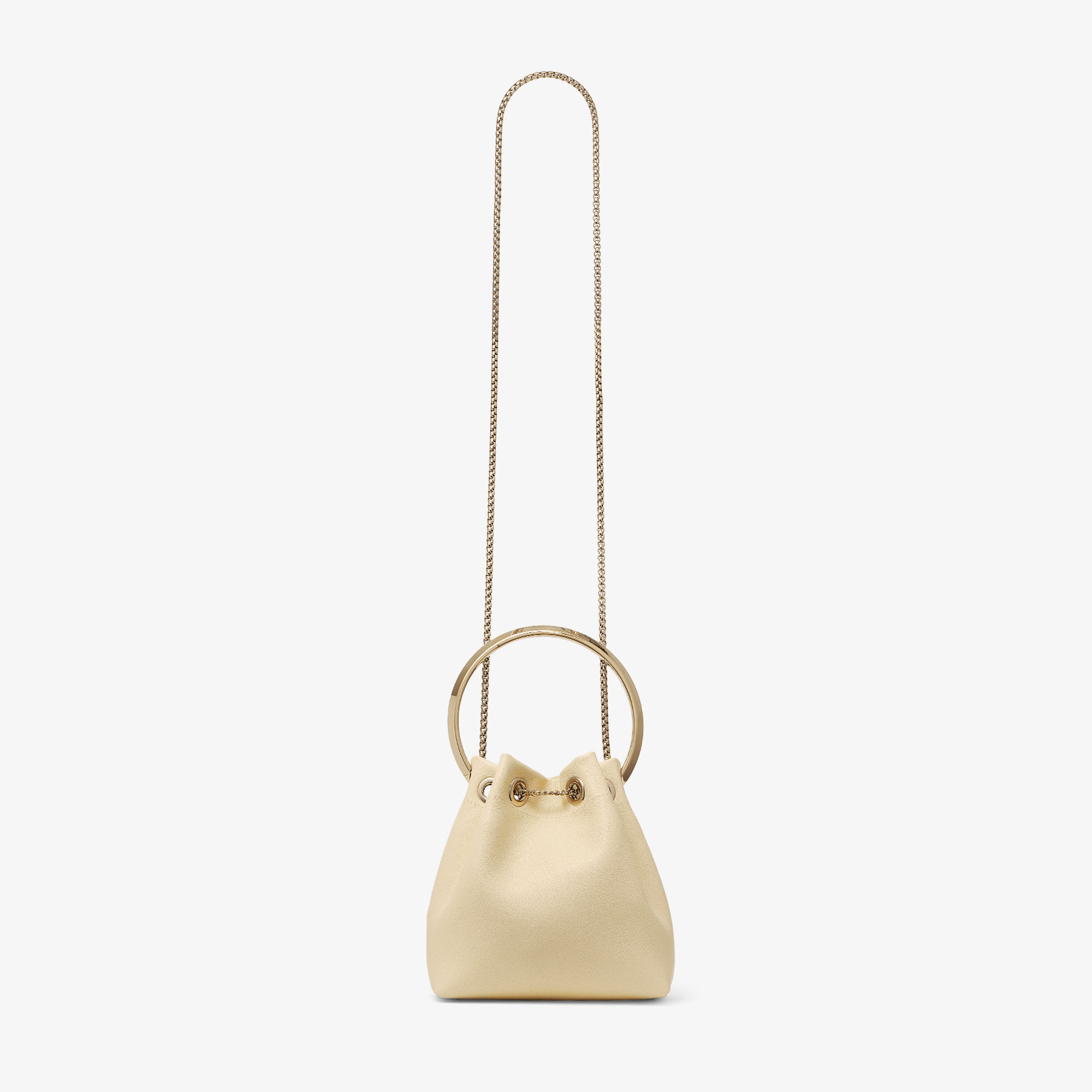 Bon Bon | Yellow Buttermilk Biker Leather Bag With Pearl