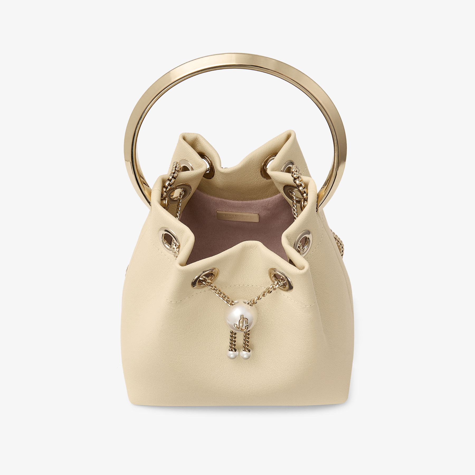 ハンドバッグ Jimmy Choo Gold-Tone Leather Bag With Drawstring Closure Drawstring Tote L |Natural Soft Raffia Tote with Smooth Calf