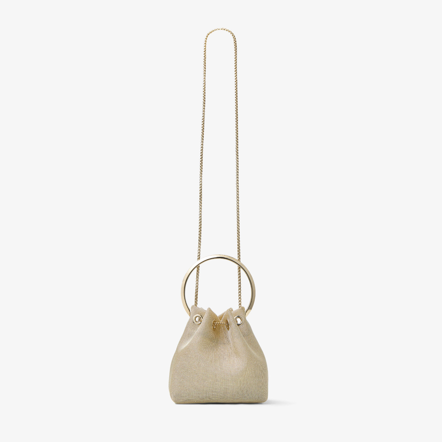 Bon Bon|Champagne Metallic Mesh Bag| JIMMY CHOO