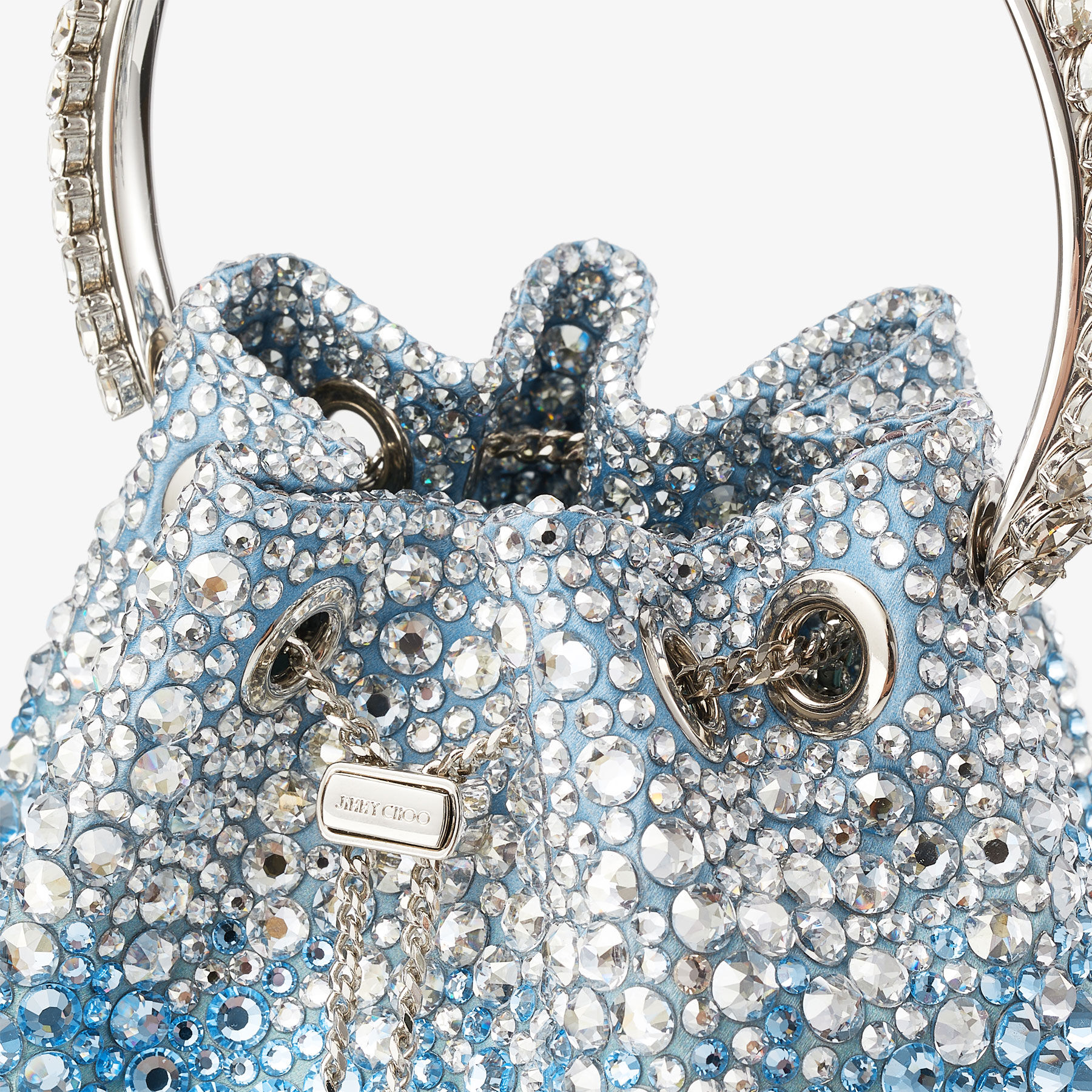 BON BON | Peacock Satin Bag with Crystals | Summer
