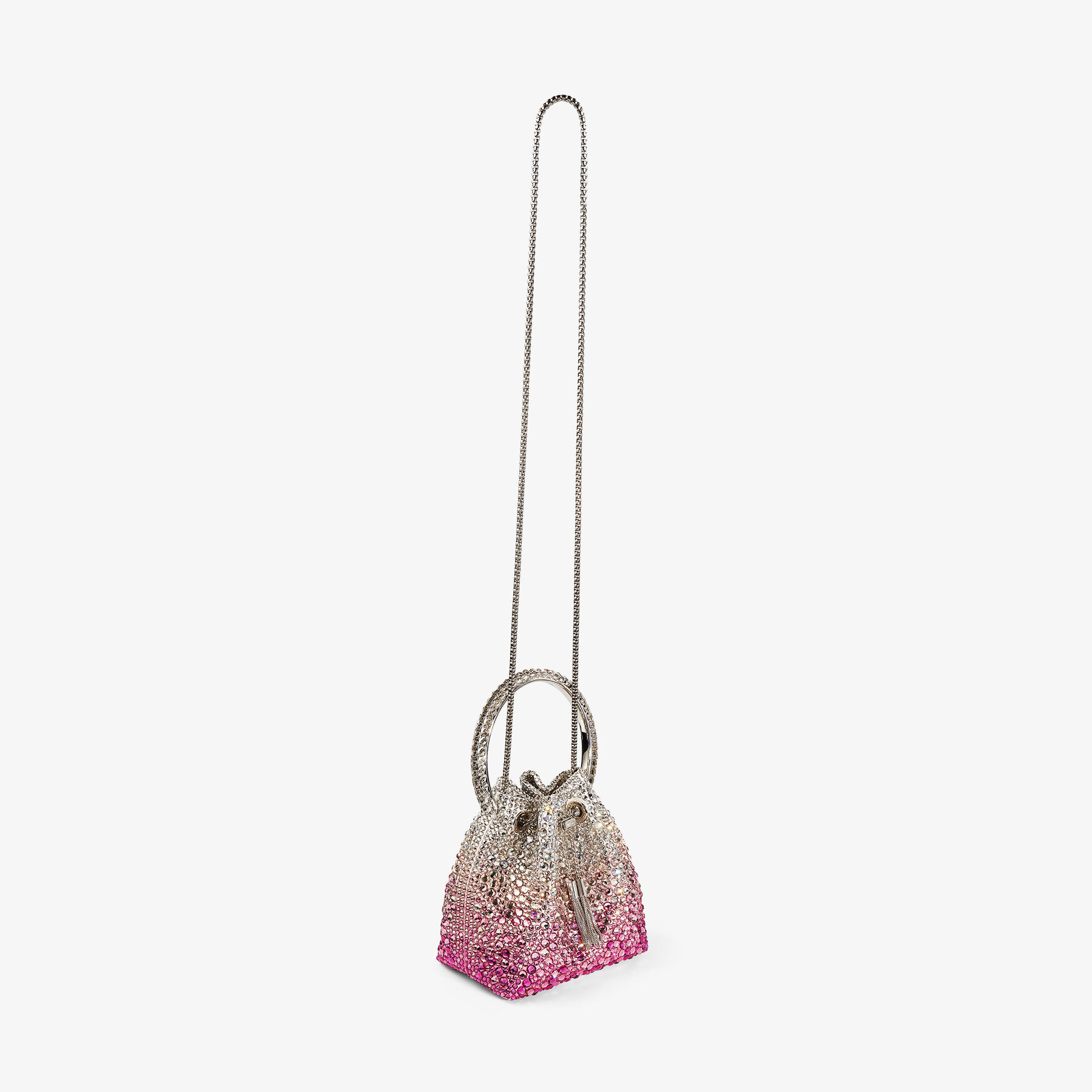 BON BON | Gold Satin Bag with Crystals | JIMMY CHOO