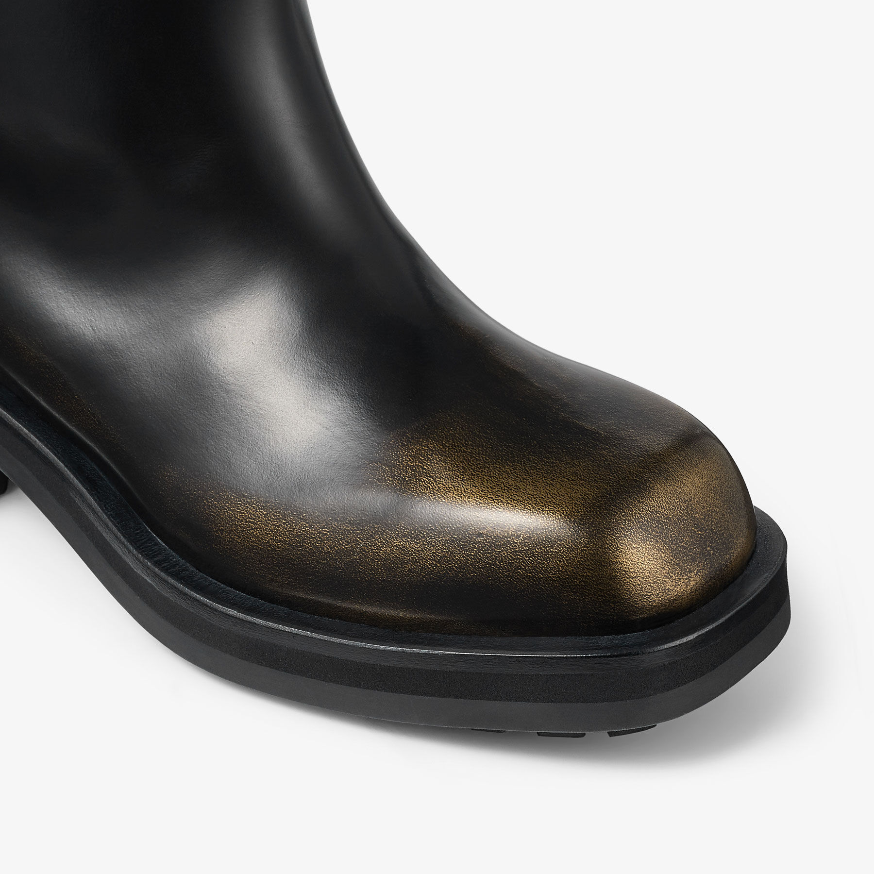 Brooklyn AB 50 | Black Brushed Leather Ankle Boots | JIMMY CHOO