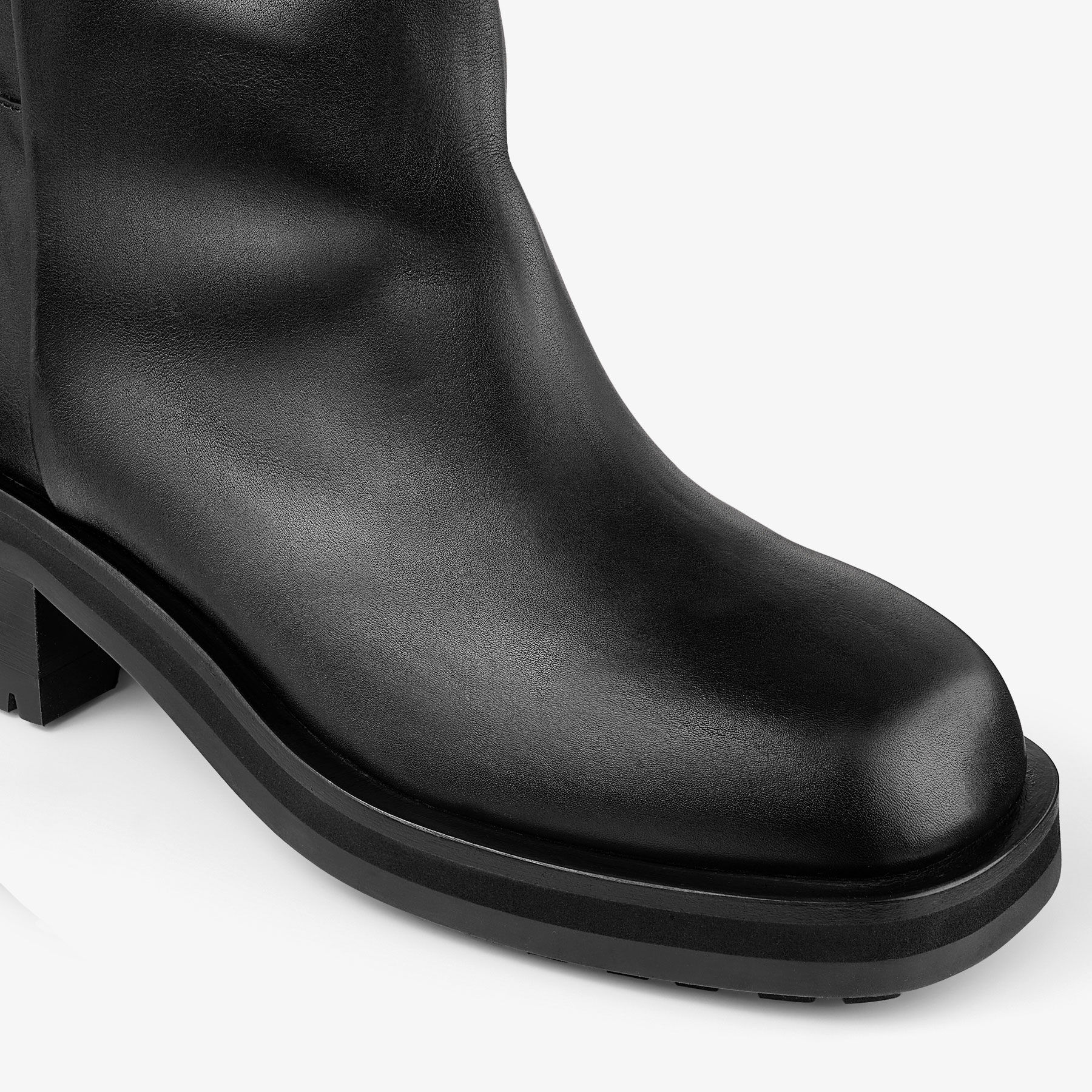 Brooklyn Knee Boot 50 | Black Leather Knee-High Boots