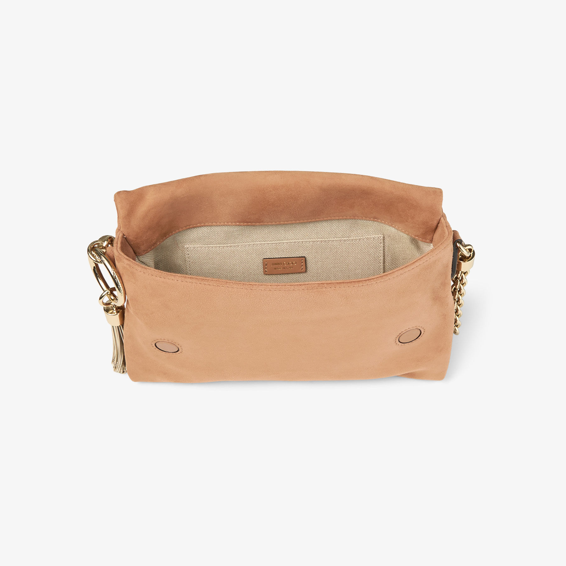 【新品未使用】JIMMY CHOO／CALLIE Callie Flap | Toffee Suede Shoulder Bag | JIMMY CHOO