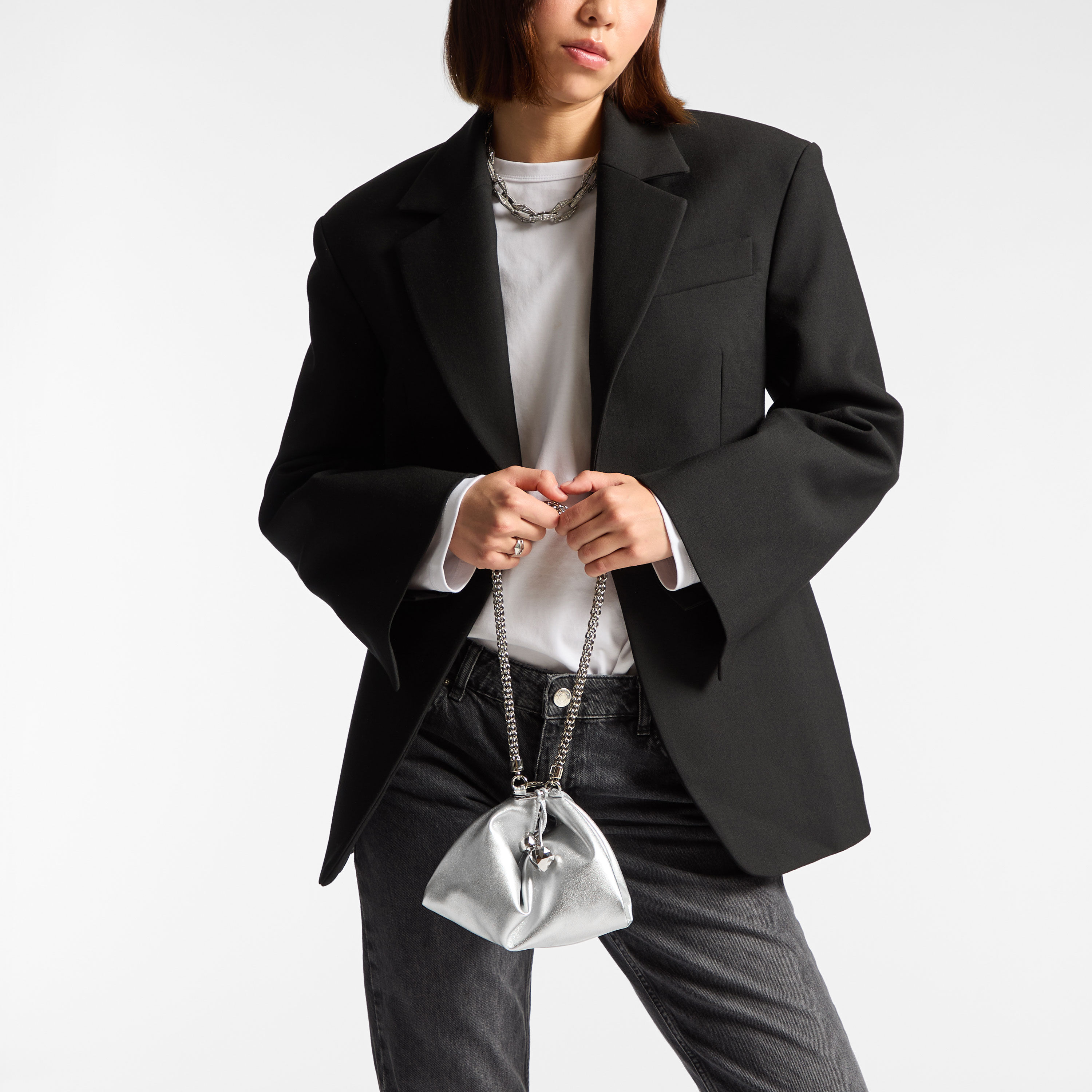 JIMMY CHOO CALLIEBENBLACKSILVER 関税送料込 Jimmy Choo Bing mules for Women - Black in UAE | Level Shoes