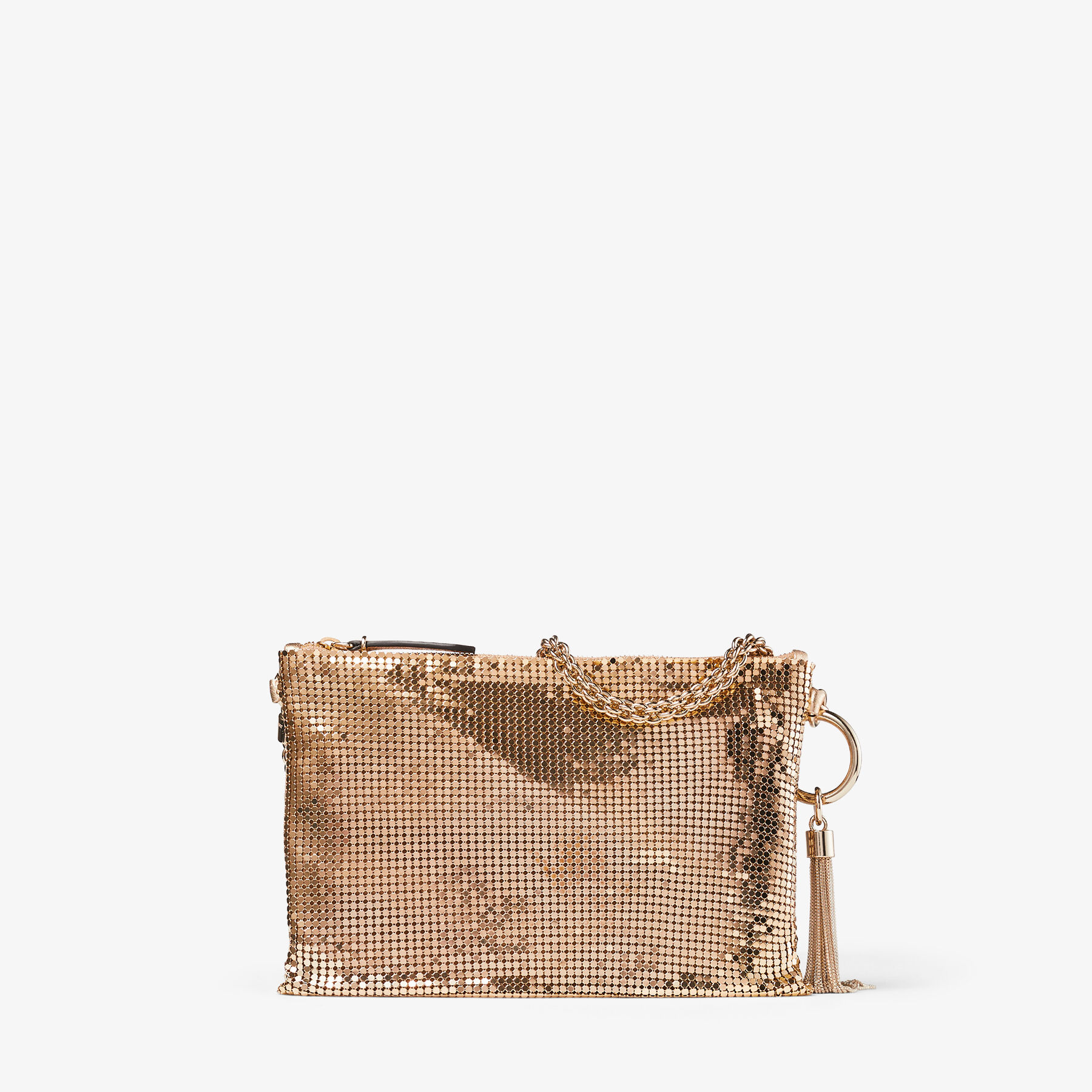 パーティにも [JIMMY CHOO] Callie クラッチバッグ メッシュ Callie Mini | Gold Mesh Mini Clutch Bag | New Collection