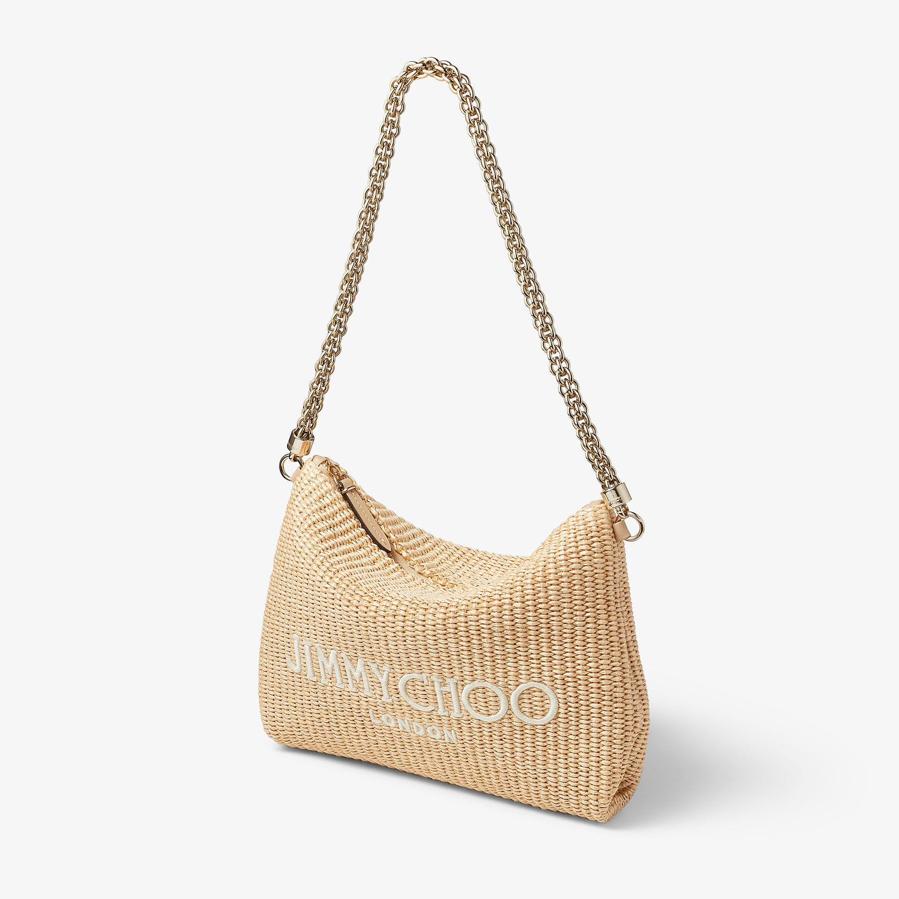 Callie Shoulder | Natural Raffia Shoulder Bag | JIMMY CHOO