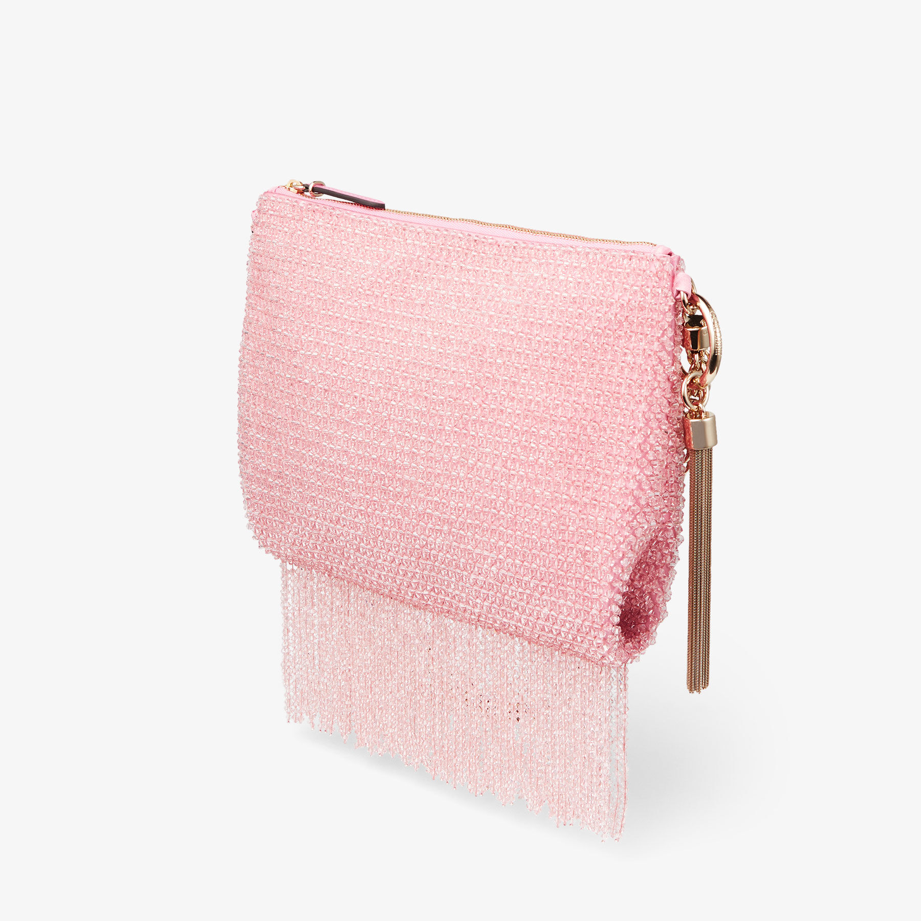 CALLIE SHOULDER | Candy Pink Satin Shoulder Bag with Crystal