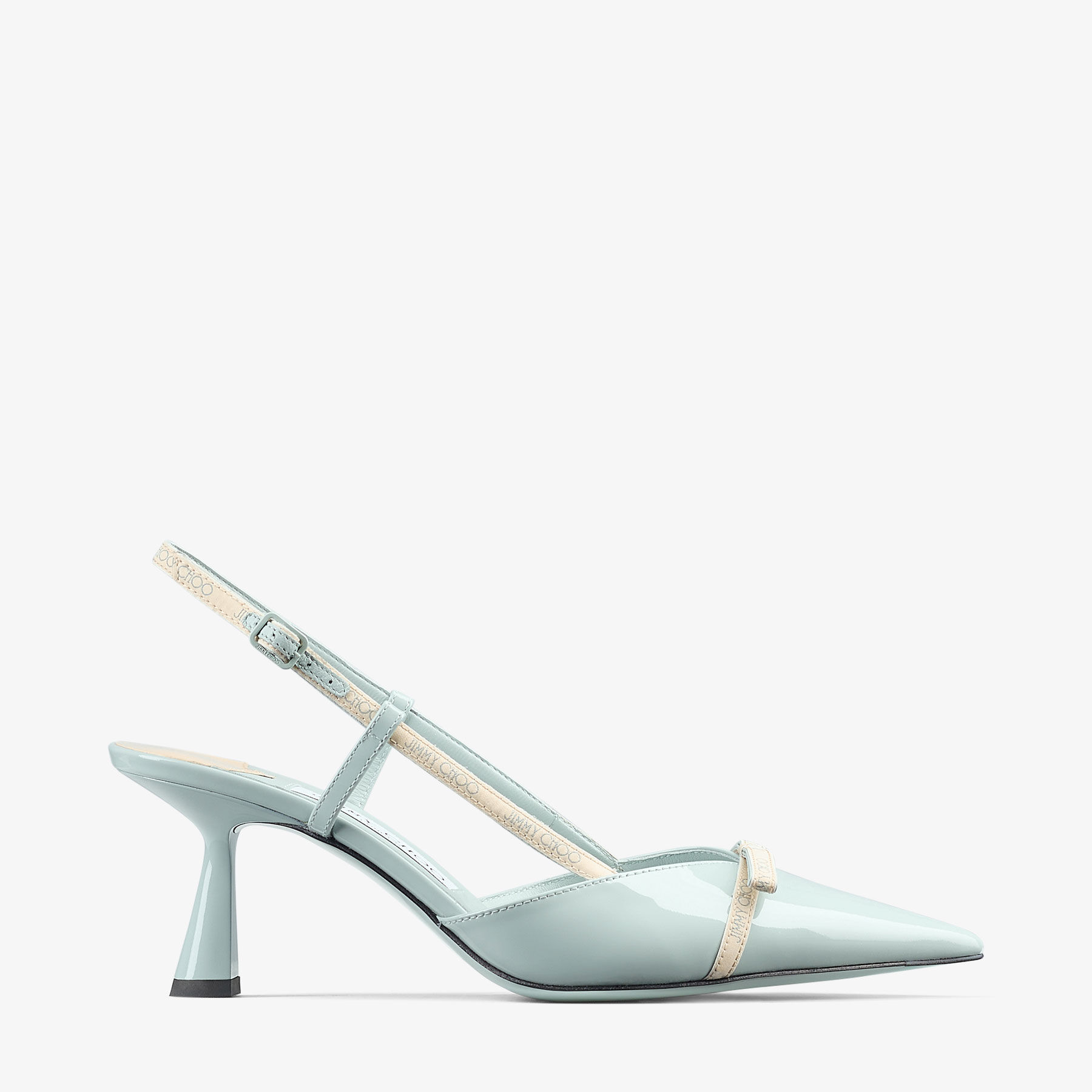 サンダル・ミュール Jimmy Choo CAMILA 65 (CAMILA65JGW BLACKBUTTERMILKBLACK) カミラ 65 |ブラック パテント スリングバック パンプス