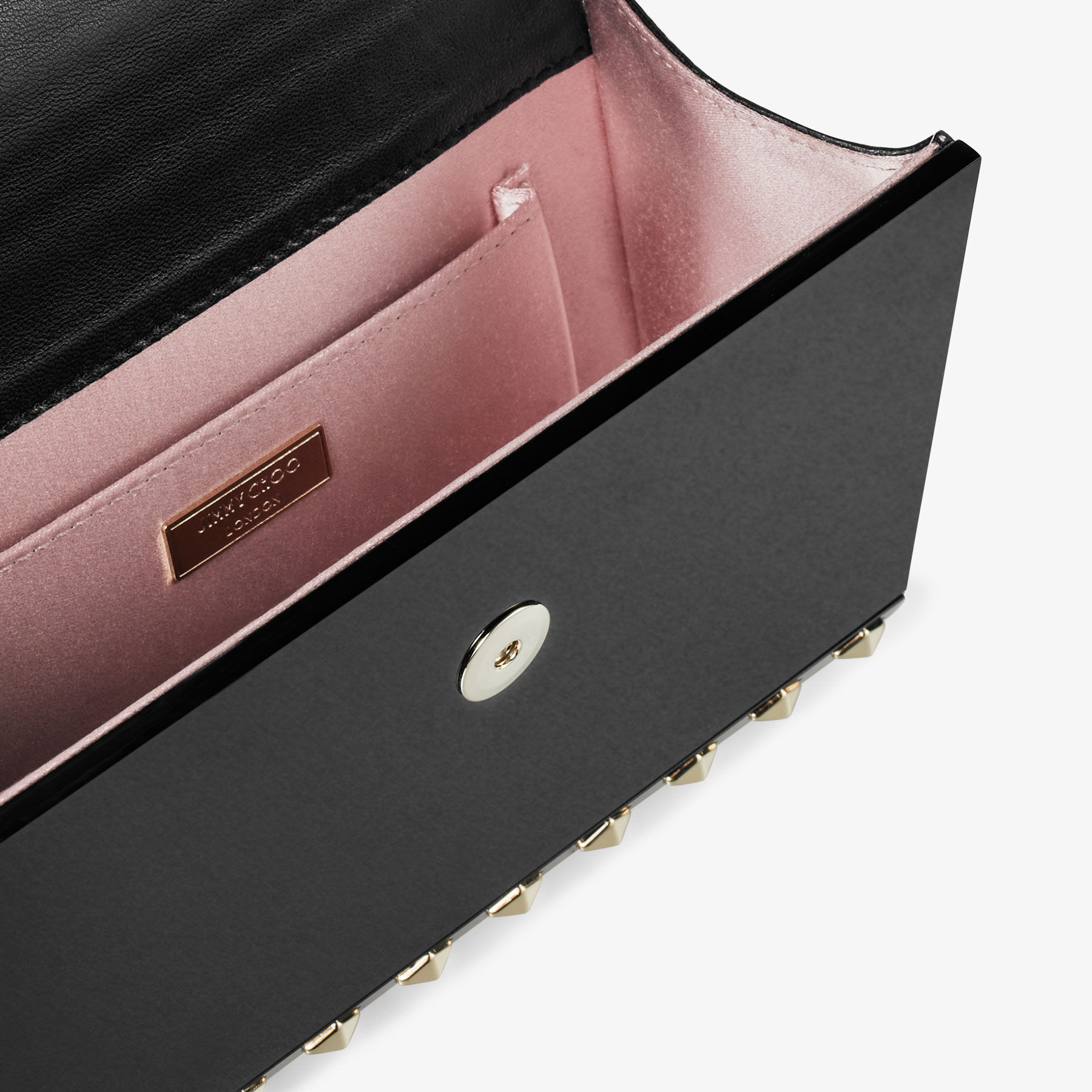 CANDY | Black Acrylic Clutch Bag with Studs | Summer