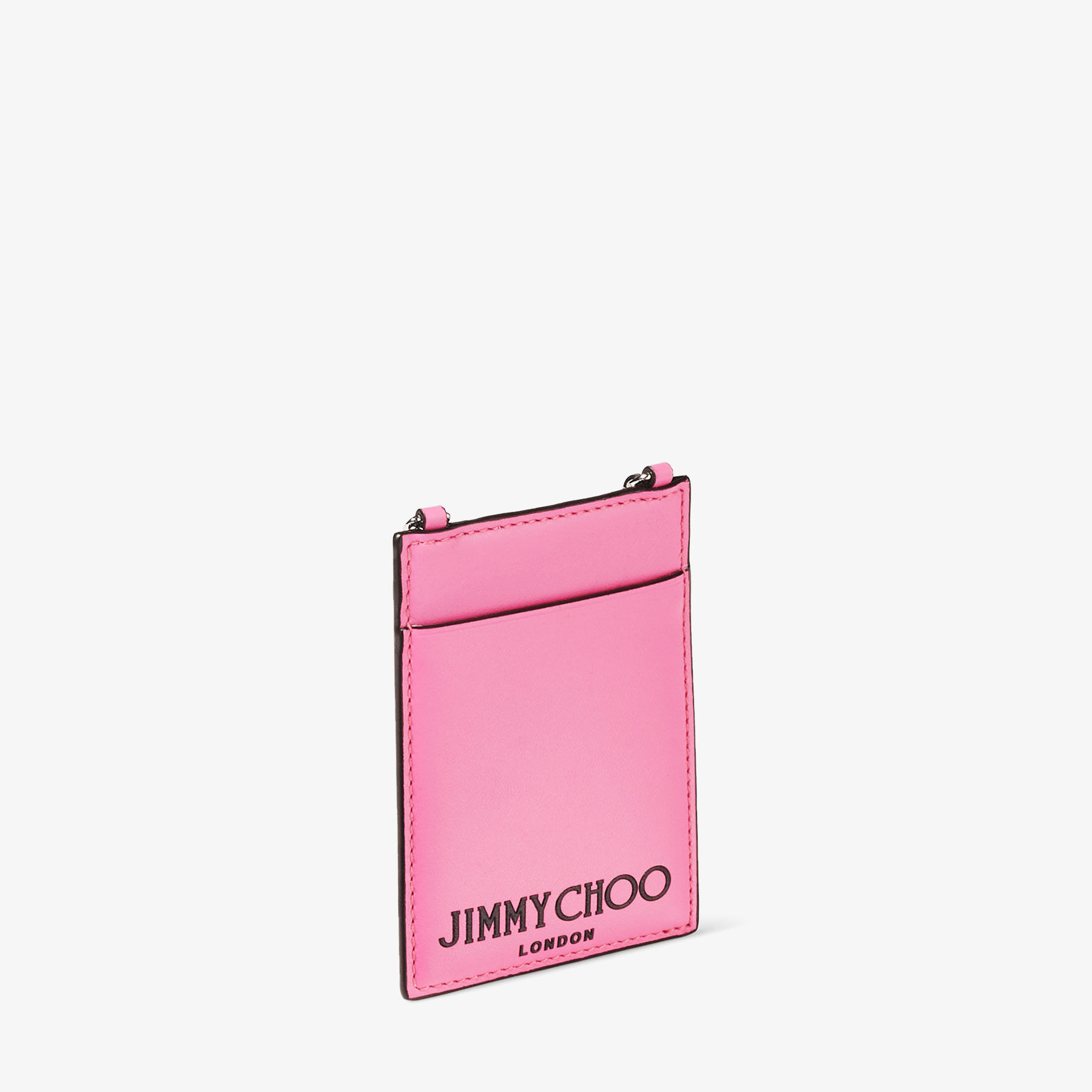 ★ JIMMY CHOO★ JC Chain Cardholder【多色在庫】 CARD HOLDER W/CHAIN | Black Leather Card Holder with Chain