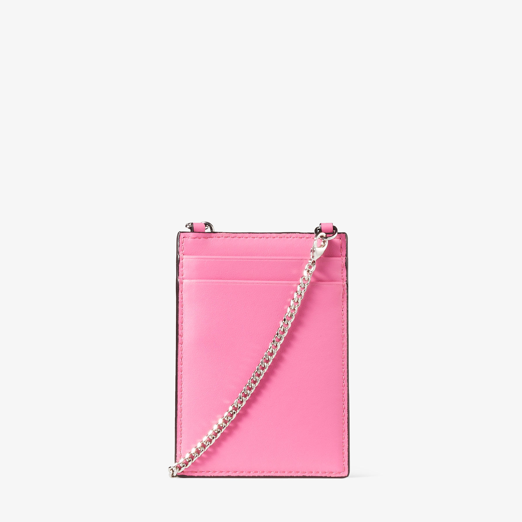 CARD HOLDER W/CHAIN | Black Leather Card Holder with Chain