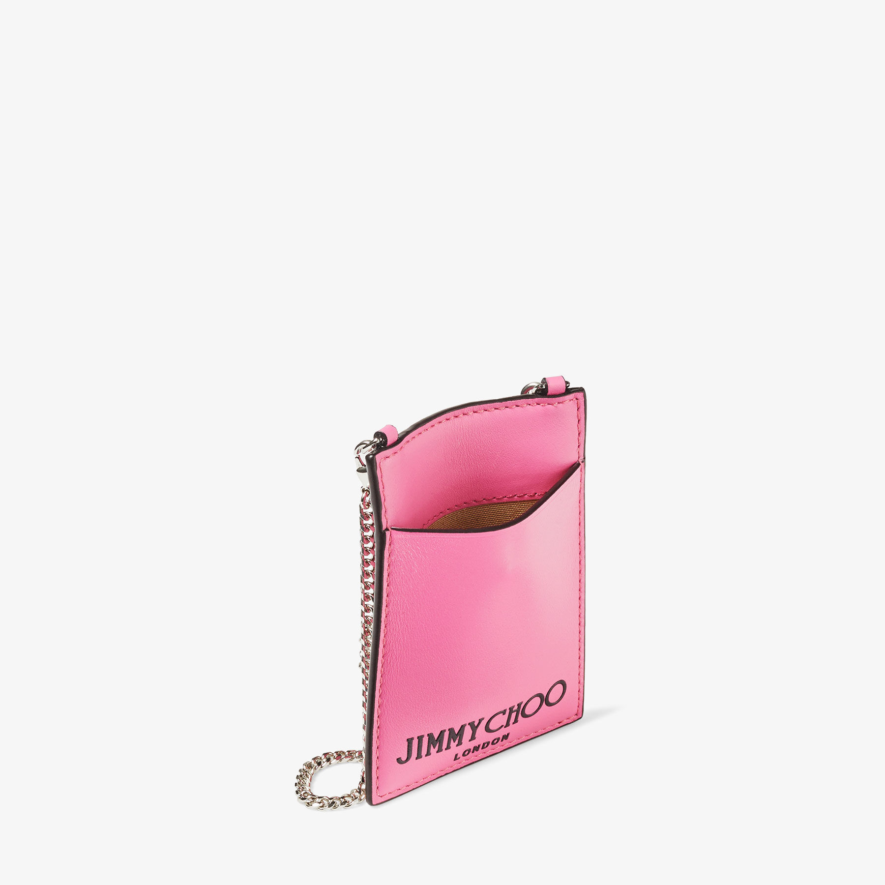 CARD HOLDER W/CHAIN | Black Leather Card Holder with Chain