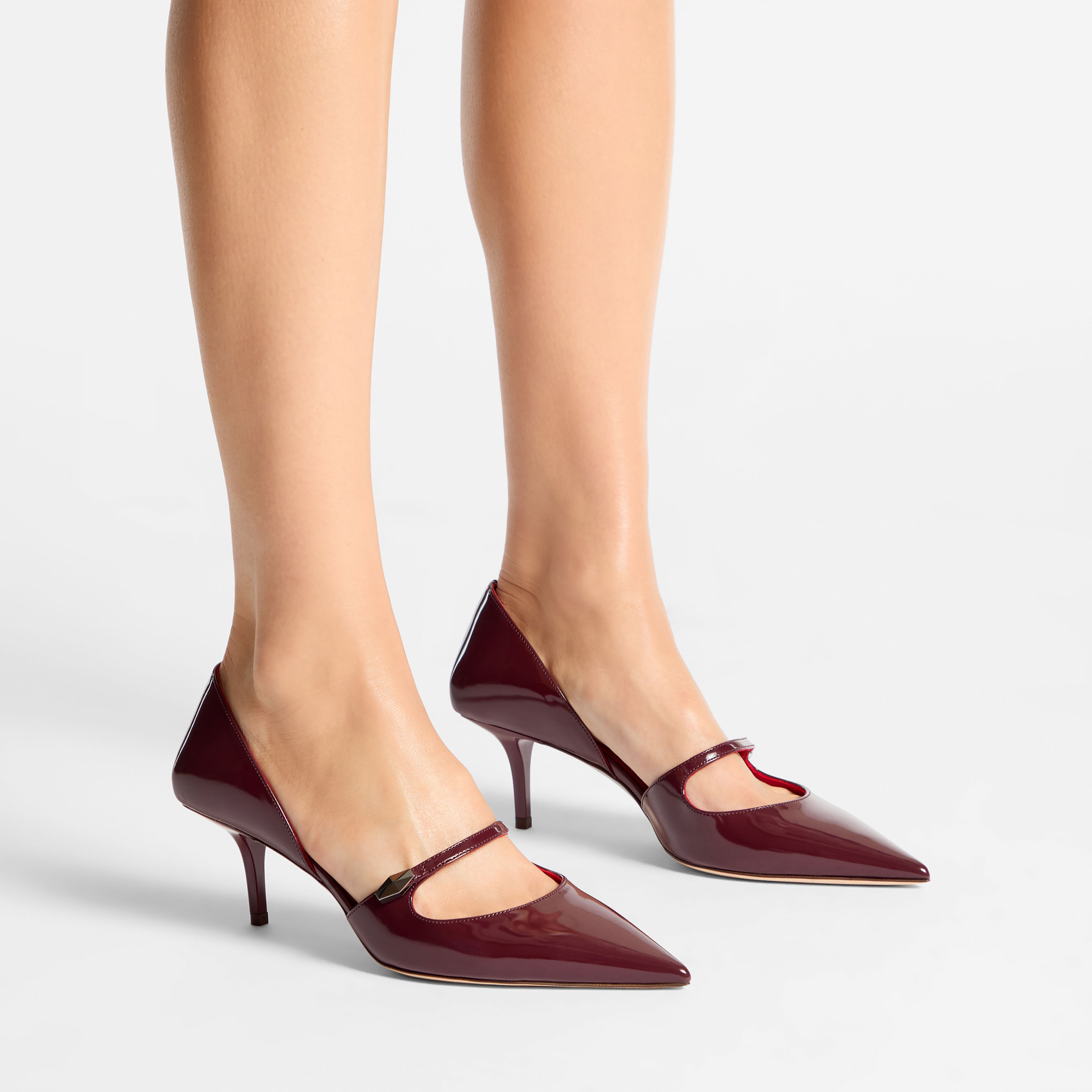 Carolyn 60 | Garnet & Red Brushed Leather Pumps | JIMMY CHOO NZ