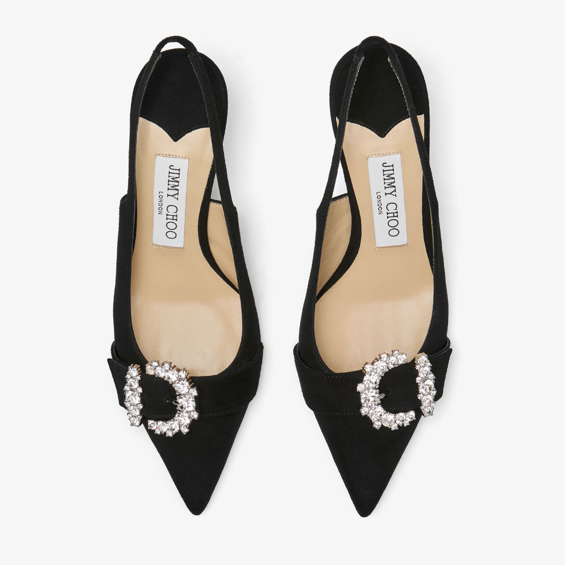 VIP SALE☆Jimmy Choo CHERI スエード クリスタル フラットBLACK VIP SALE☆Jimmy Choo CHERI スエード クリスタル フラットBLACK