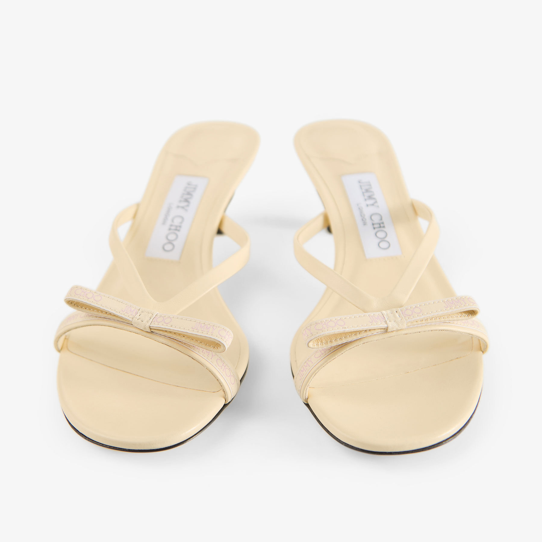 Ciela Mule 45 |Buttermilk Leather Ribbon Mule Sandal | JIMMY