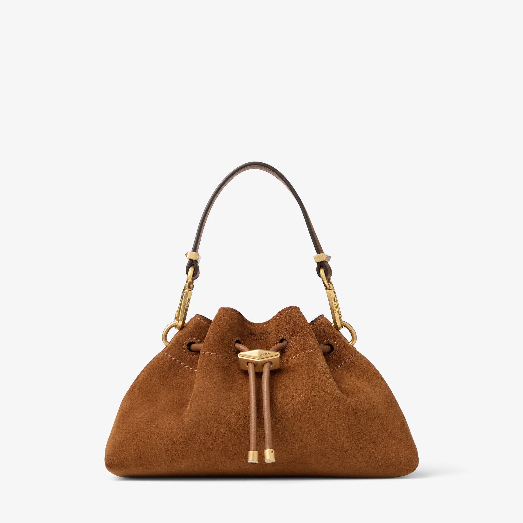 JIMMY CHOO ショルダーバッグ ブラウン Cinch Small | Tan Suede Shoulder Bag | JIMMY CHOO