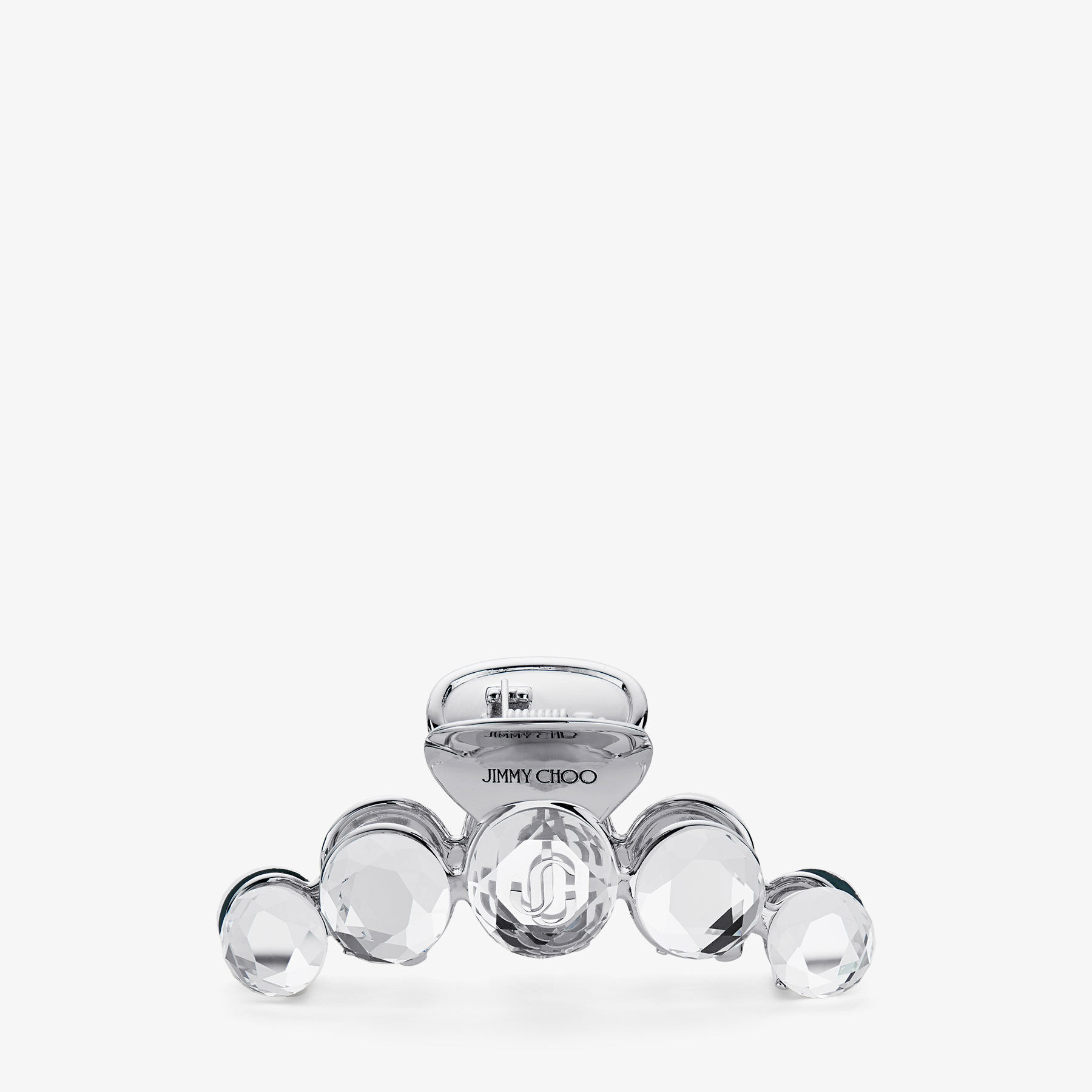 JIMMY CHOO クリスタルキーリング　アクセサリー Claw Hair Clip | Silver-Finish Crystal Claw Hair Clip | JIMMY CHOO