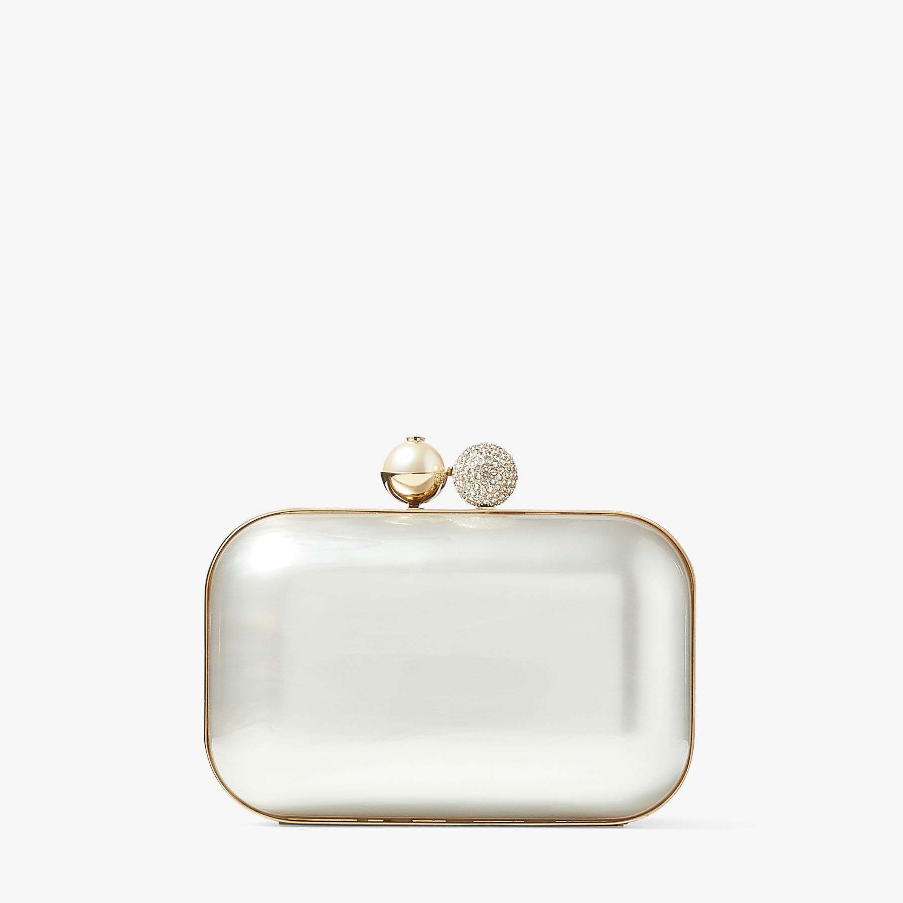 CLOUD | Pochette ivoire nacre avec fermoir à cristaux | Collection