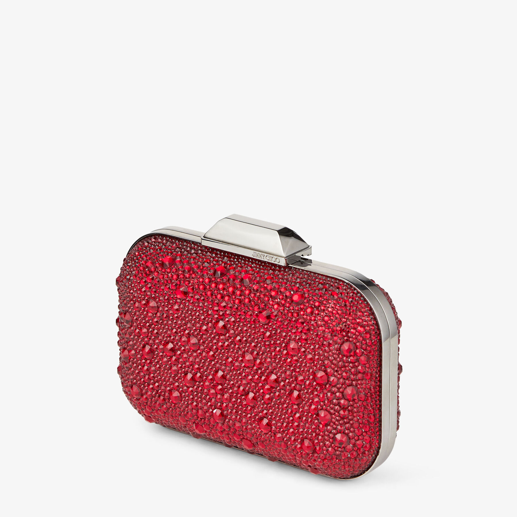 【23SS NEW】Jimmy Choo/ Cloud クリスタル クラッチバッグ /Red 23SS NEW】Jimmy Choo/ Cloud クリスタル クラッチバッグ /Red