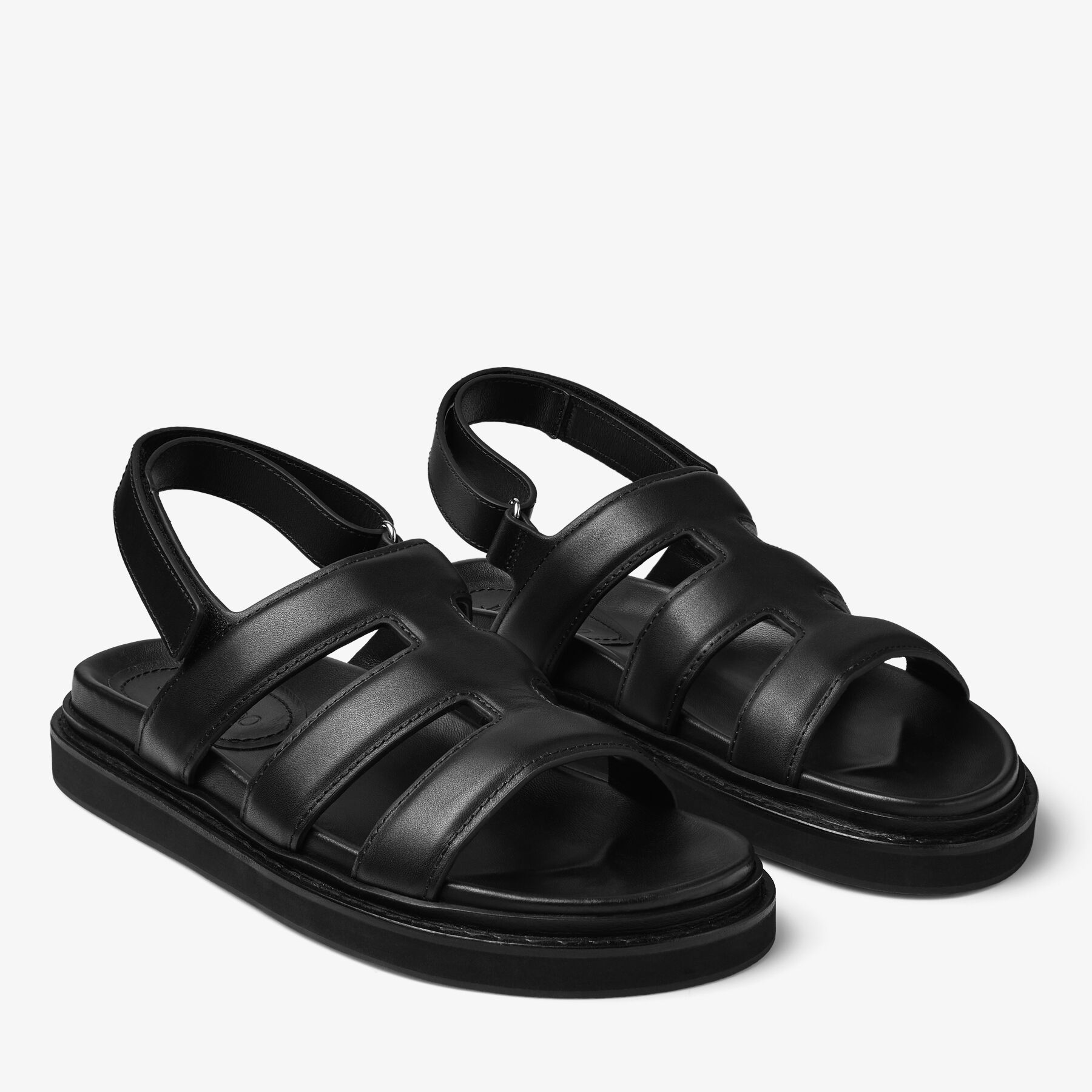 Cove Sandal | Black Box Calf Leather Sandal | JIMMY CHOO