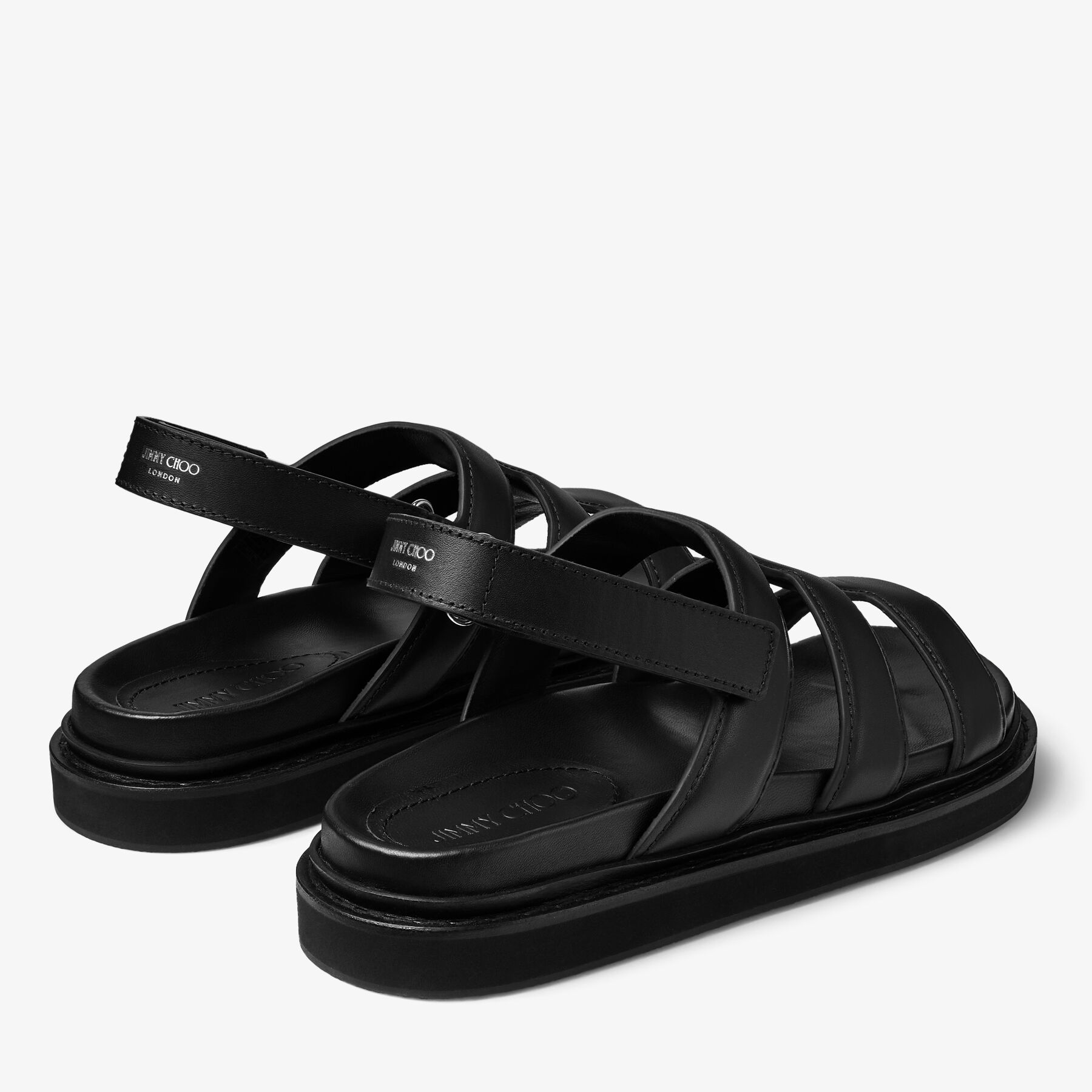 Cove Sandal | Black Box Calf Leather Sandal | JIMMY CHOO