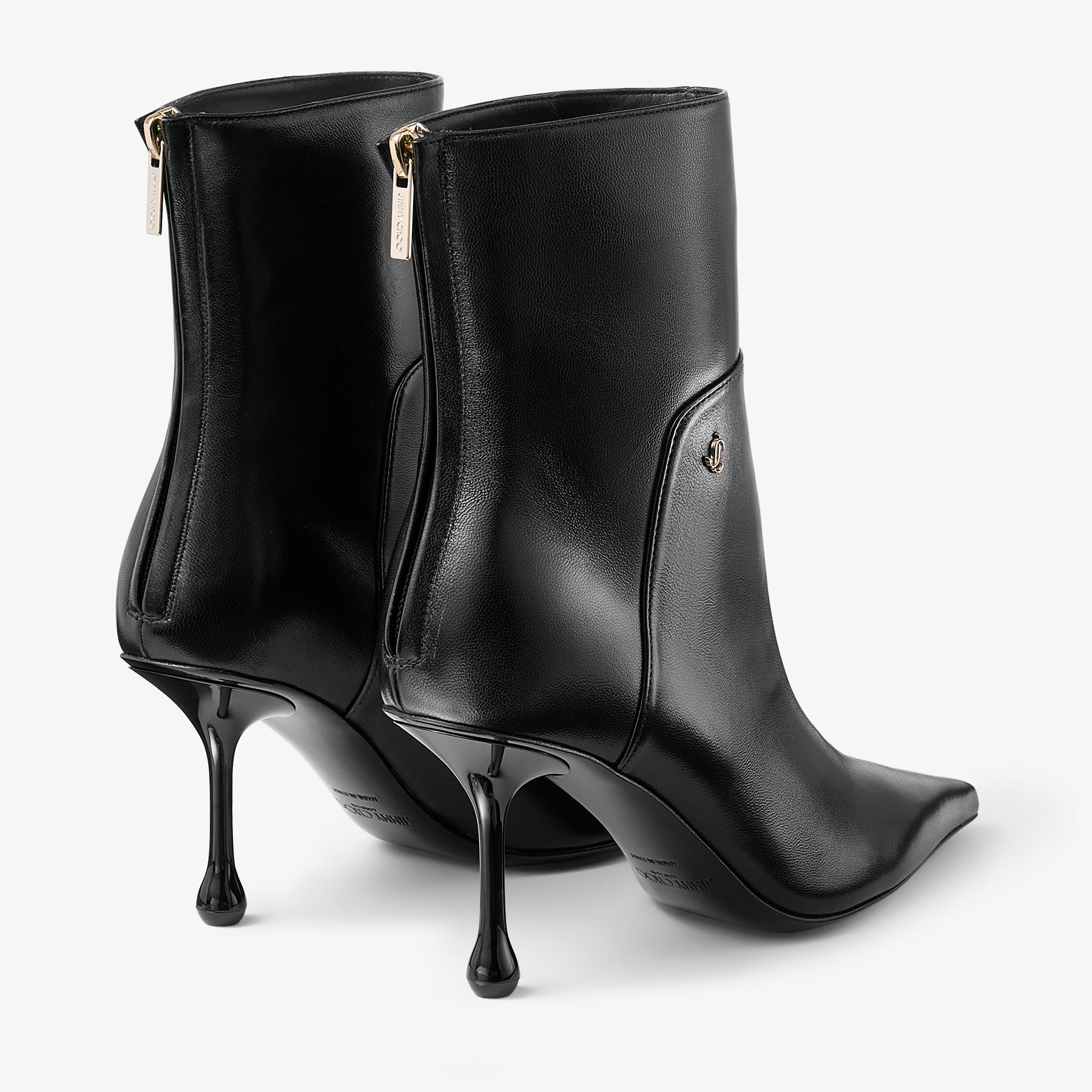 Cycas Ankle Boot 80 | Bottines en cuir nappa noir | JIMMYCHOO