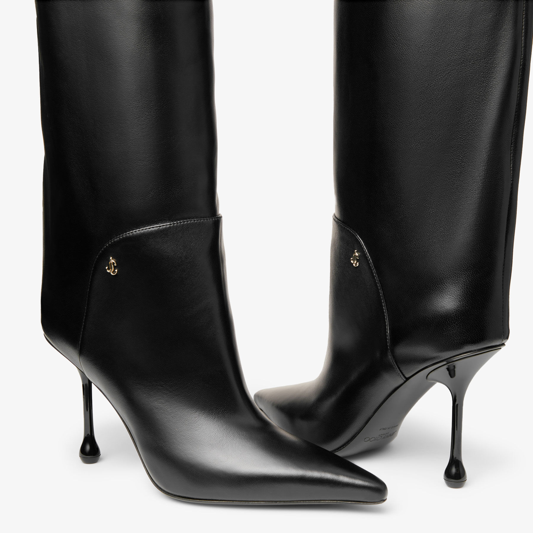 【JIMMY CHOO】Cycas KB レザーニーハイブーツ 95mm Cycas kb レザーニーハイブーツ 95mm - Jimmy Choo - レディース