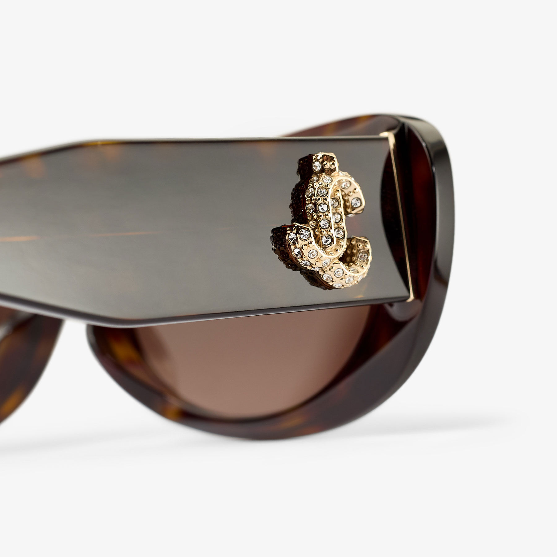 Danny | Brown Havana Oval Sunglasses | JIMMY CHOO display picture 3