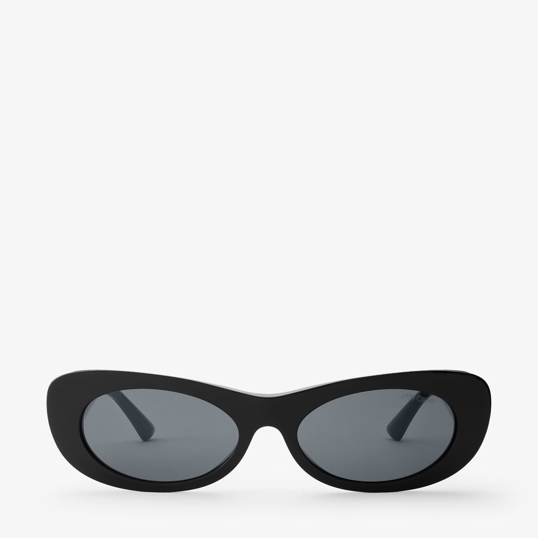 Danny | Black Oval Sunglasses | JIMMY CHOO