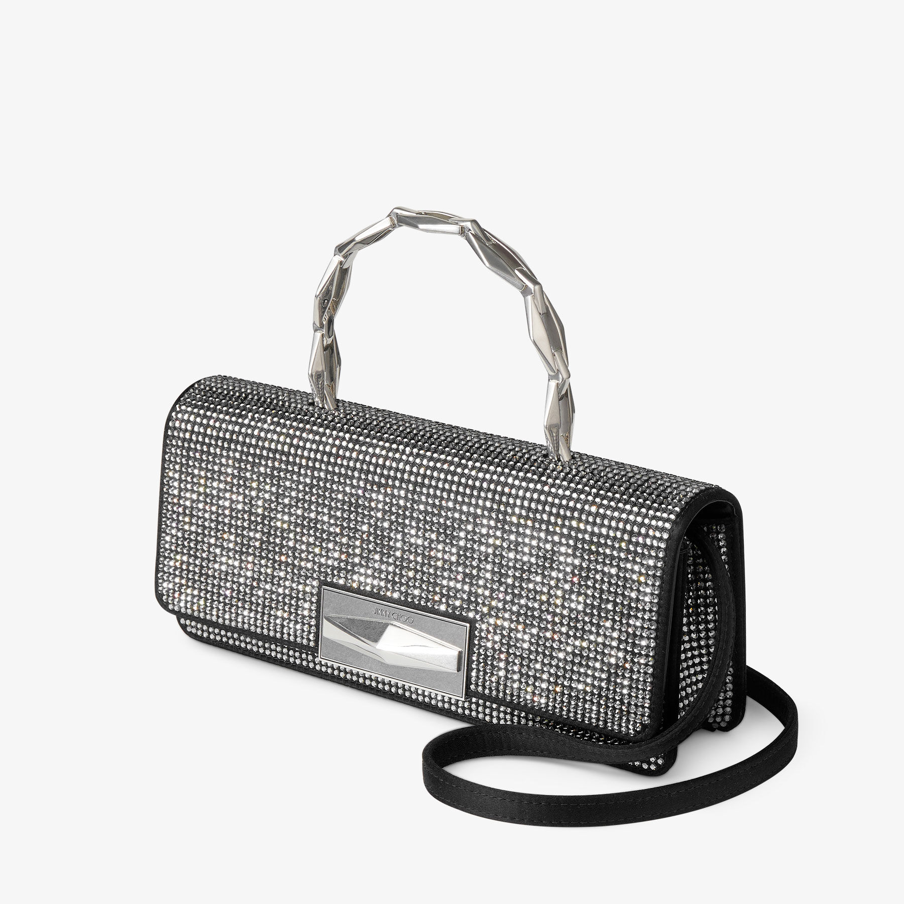 JIMMY CHOO Diamond Chain Top Handle トップハンドルバッグ Diamond Chain Top Handle | Rose Crystal Top Handle Bag