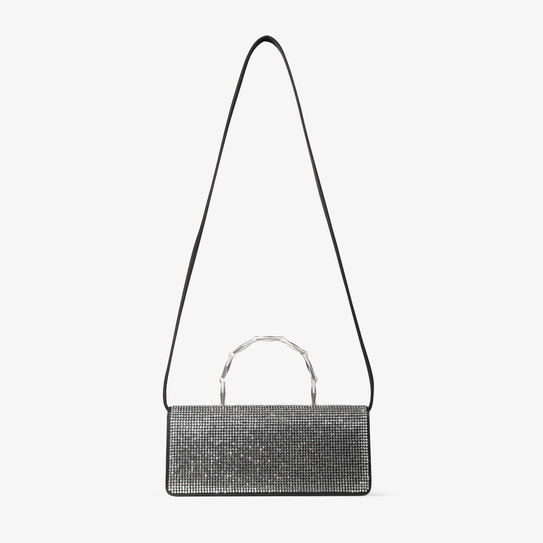 期間限定30％OFF! Diamond Chain Top Handle | Black Crystal Top Handle Bag 財布