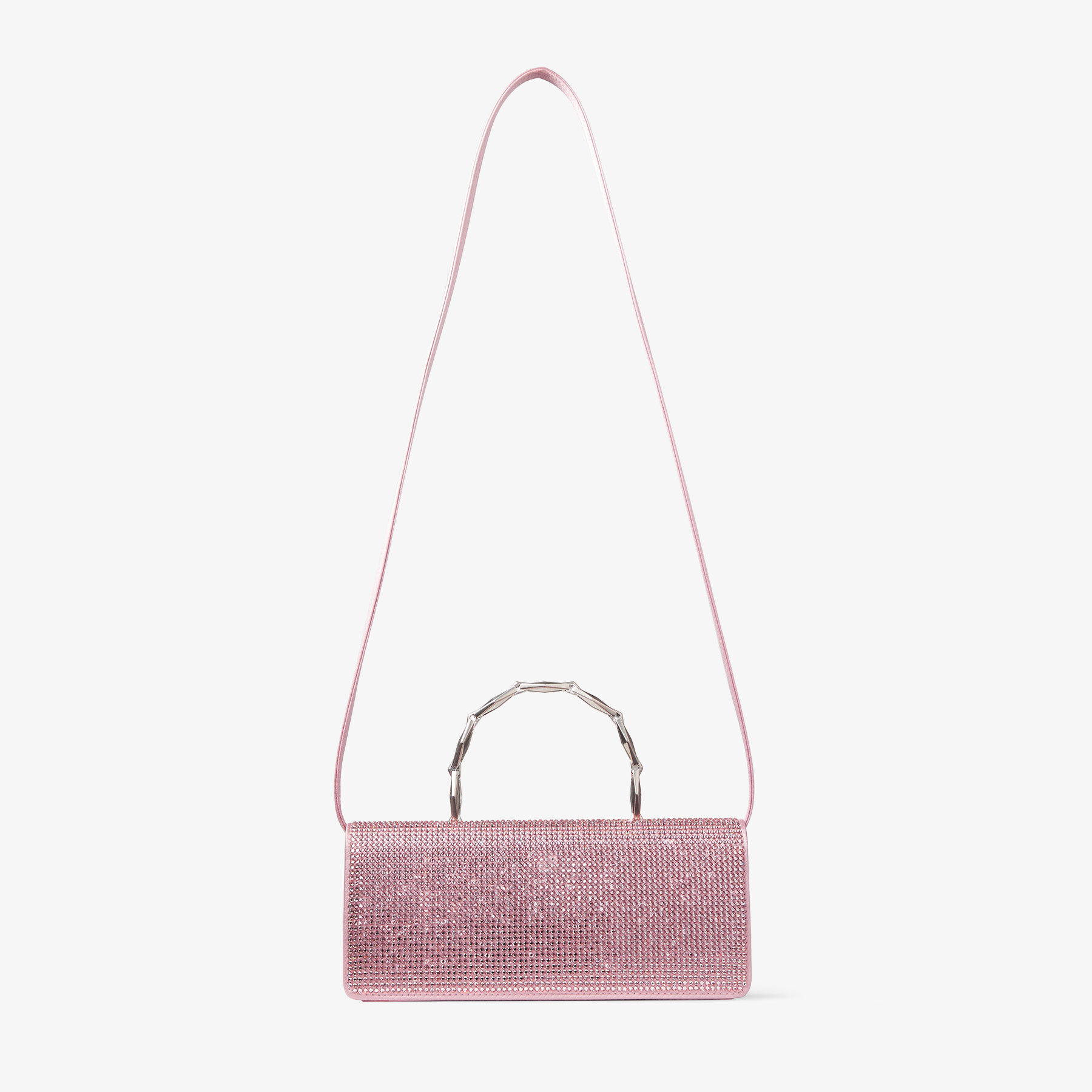 JIMMY CHOO Diamond Chain Top Handle トップハンドルバッグ Diamond Chain Top Handle | Rose Crystal Top Handle Bag